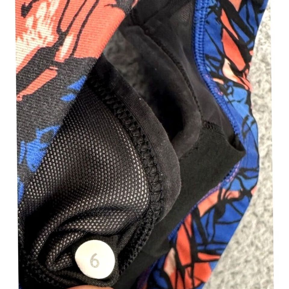 Lululemon Lululemon Sports Bra Womens 6 Blue Geometric Strappy Workout Activewear Ladies Size ONE SIZE - 4 Thumbnail