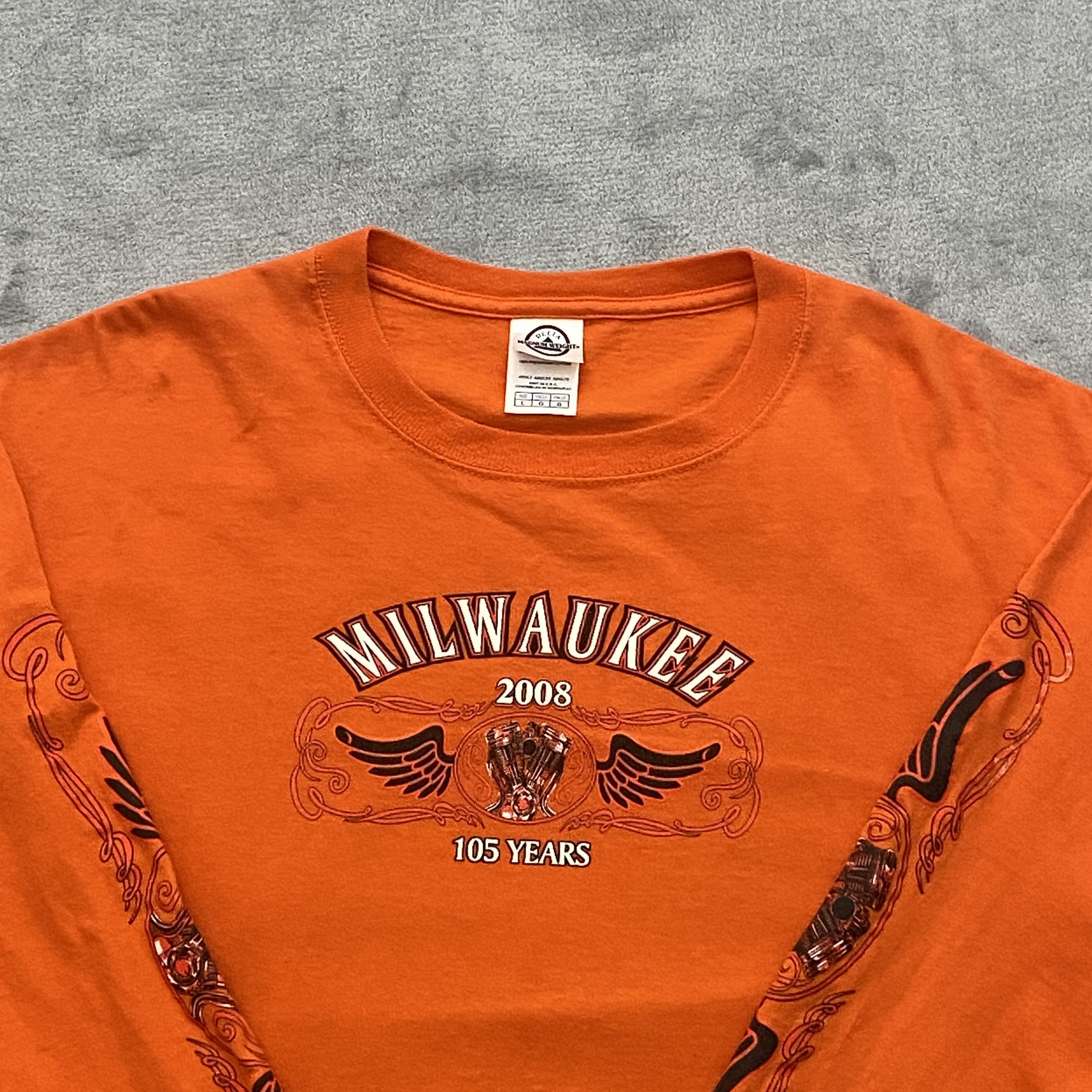 Harley Davidson × Vintage Y2K T Shirt Men Large 2009 BIKE WEEK Long Thermal Sleeve Size US L / EU 52-54 / 3 - 8 Thumbnail
