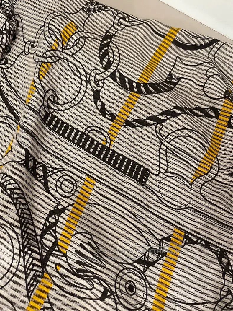 Hermes Hermes size 138×138cm Grey patterned cashmere scarf Size ONE SIZE - 2 Thumbnail