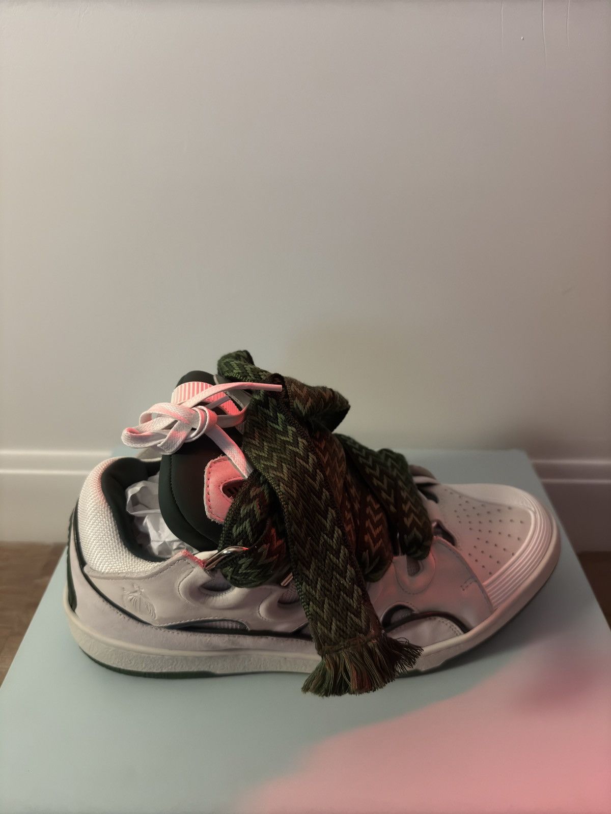 Lanvin Lanvin Curb White Khaki Size US 11.5 / EU 44-45 - 4 Thumbnail
