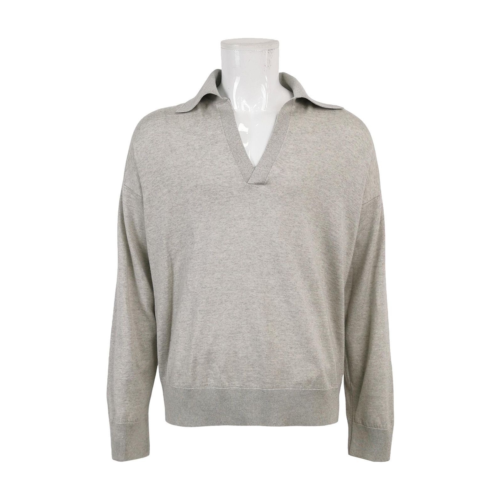 Bottega Veneta Bottega Veneta Gray Wool Polo Sweater Size M Size US M / EU 48-50 / 2 - 1 Thumbnail