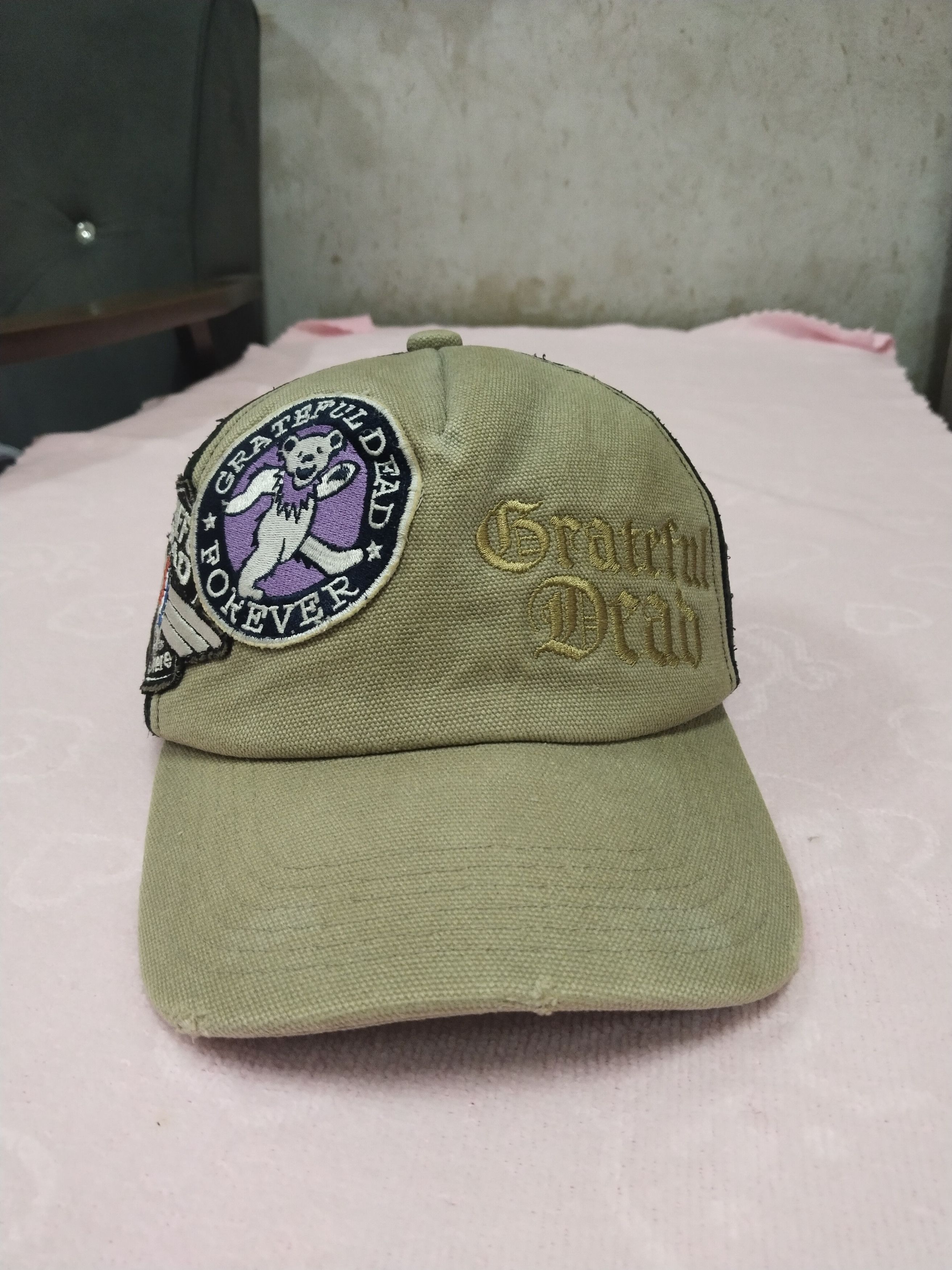 Grateful Dead VINTAGE GRATEFUL DEAD DISTRESSED PATCHES TRUCKER HAT Size ONE SIZE - 1 Thumbnail