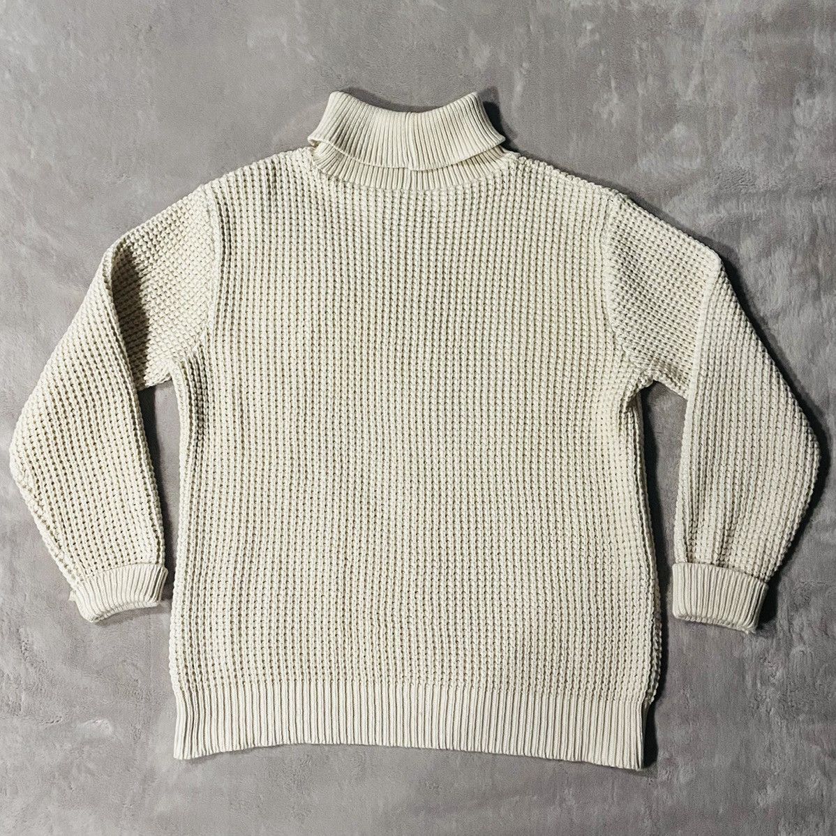 Aime Leon Dore Aime Leon Dore New York White Waffle Turtleneck Sweater M Size US M / EU 48-50 / 2 - 2 Thumbnail