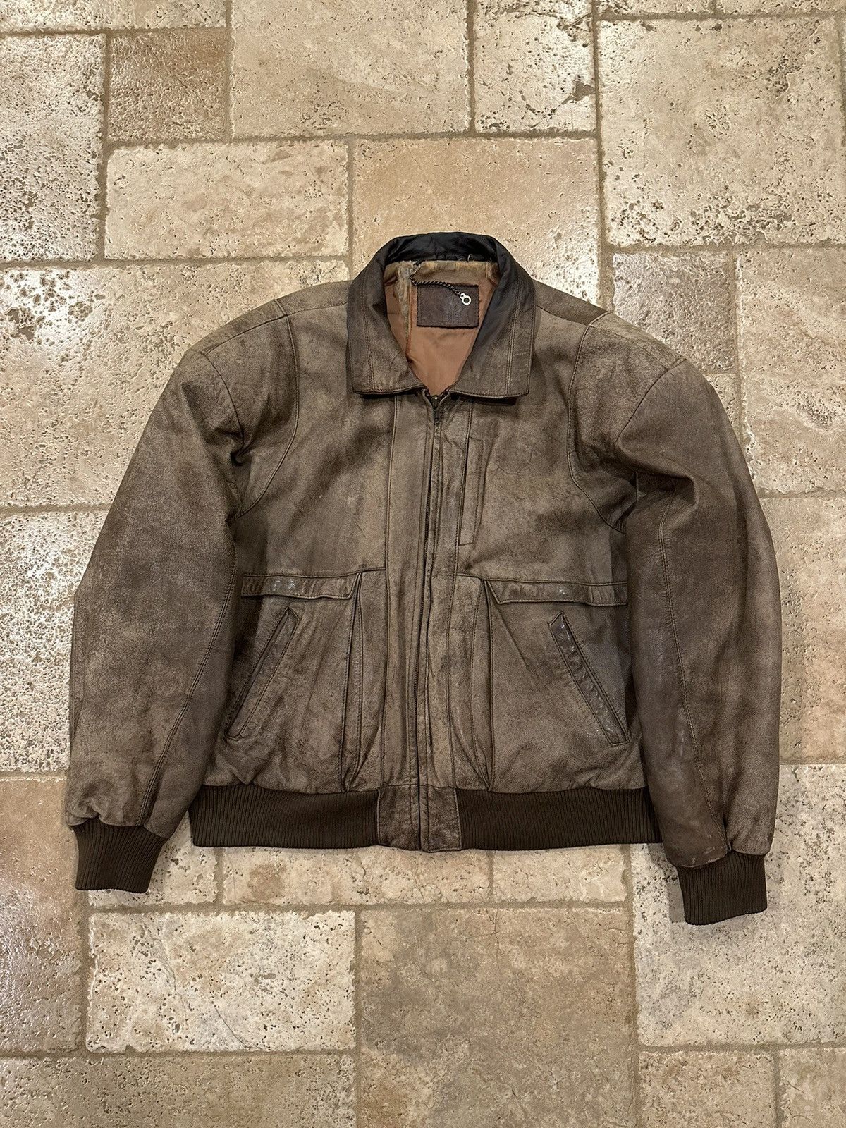 Genuine Leather Vintage Leather Works Faded Brown Leather Jacket Size US XL / EU 56 / 4 - 1 Thumbnail