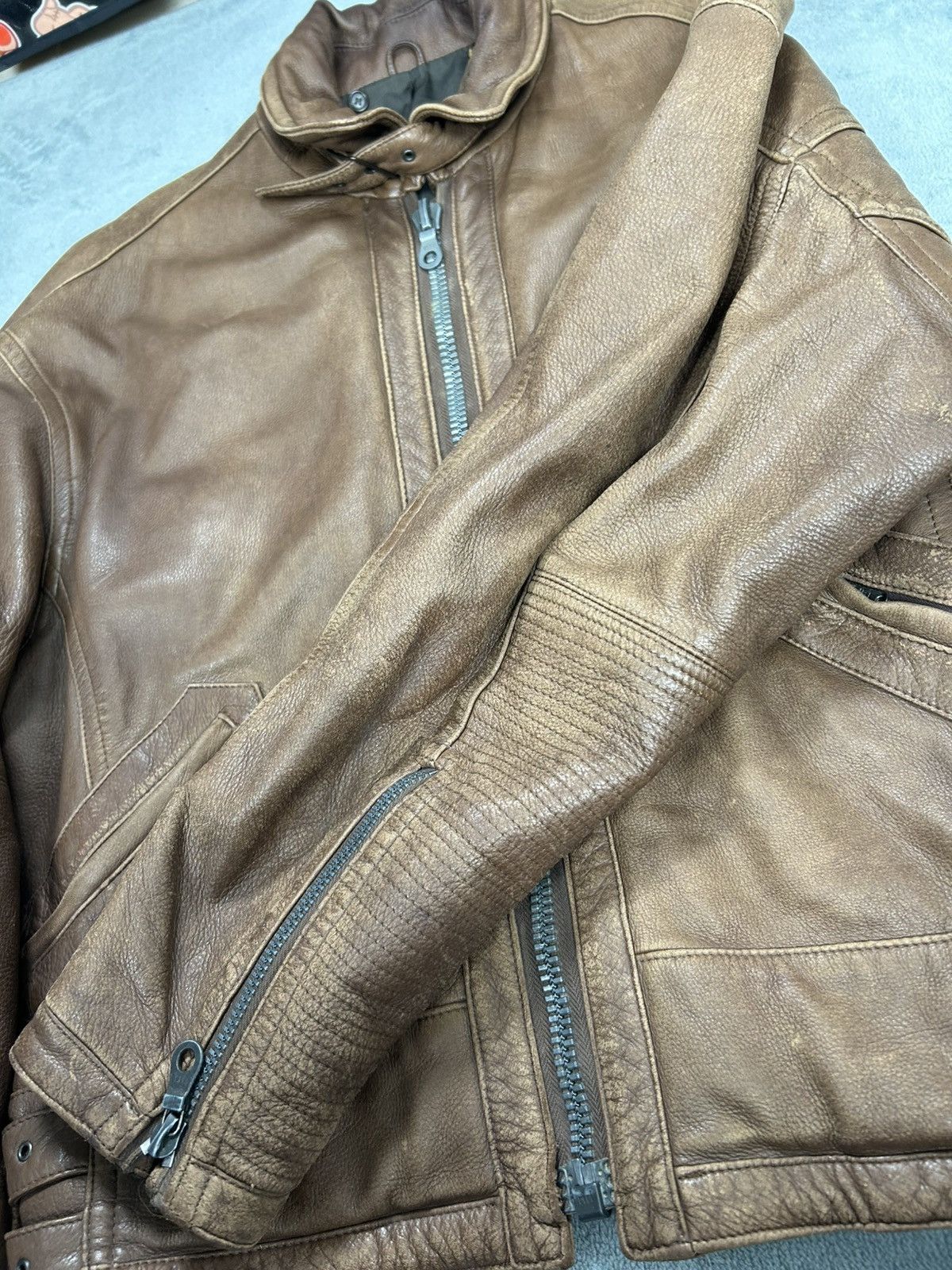 Issey Miyake Vintage Issey Miyake Bomber Leather Jacket. J0128 Size US L / EU 52-54 / 3 - 12 Thumbnail