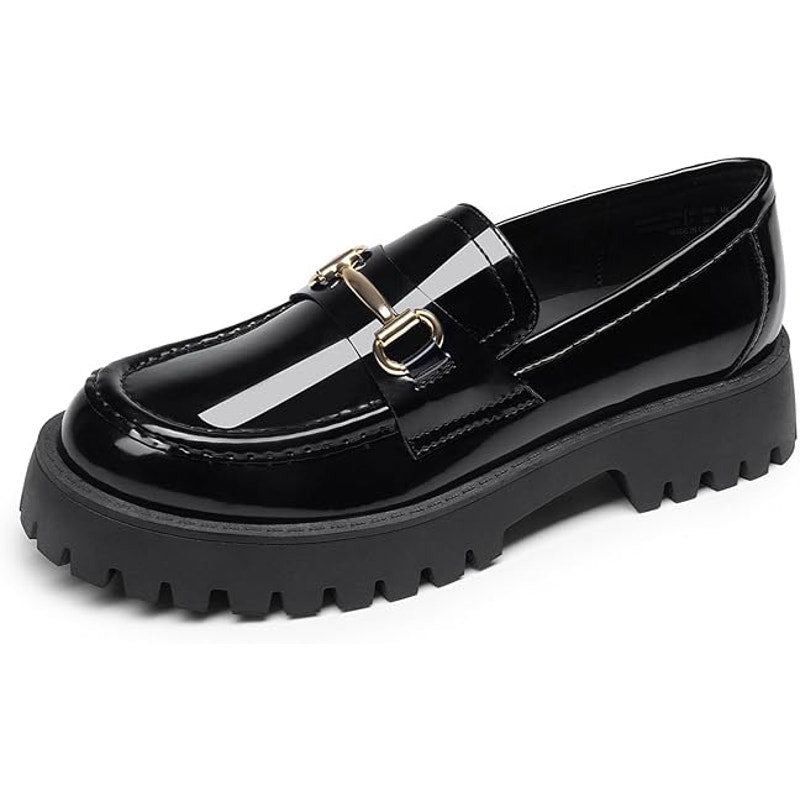 Other New Dream Pairs Women's 7.5 Black Faux Leather Loafers Size US 7.5 / IT 37.5 - 1 Thumbnail
