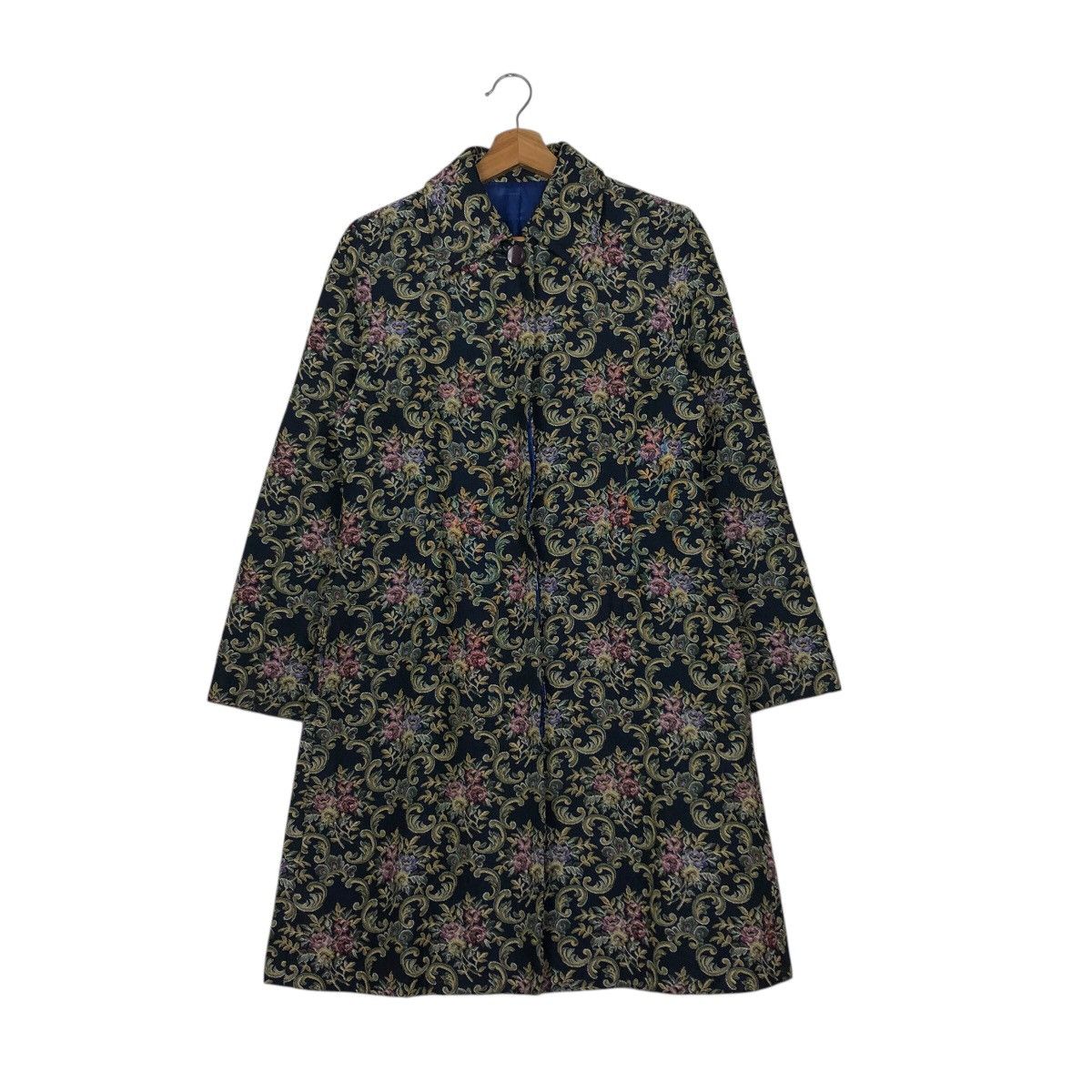 Designer × Japanese Brand × Vintage 📌Vtg Long Jacket Floral Quilted Atsuki Onishi Issey Miyake Size US M / EU 48-50 / 2 - 2 Thumbnail
