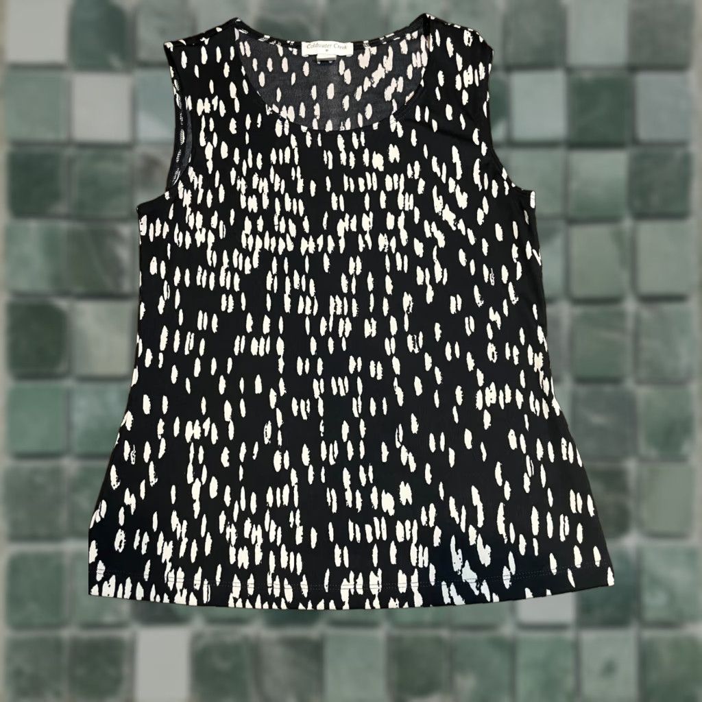 Coldwater Creek Coldwater Creek Top Blouse Womens XS Black Sleeveless Stretchy Fabric All Seasons Pockets 4-6 Size XS / US 0-2 / IT 36-38 - 1 Thumbnail