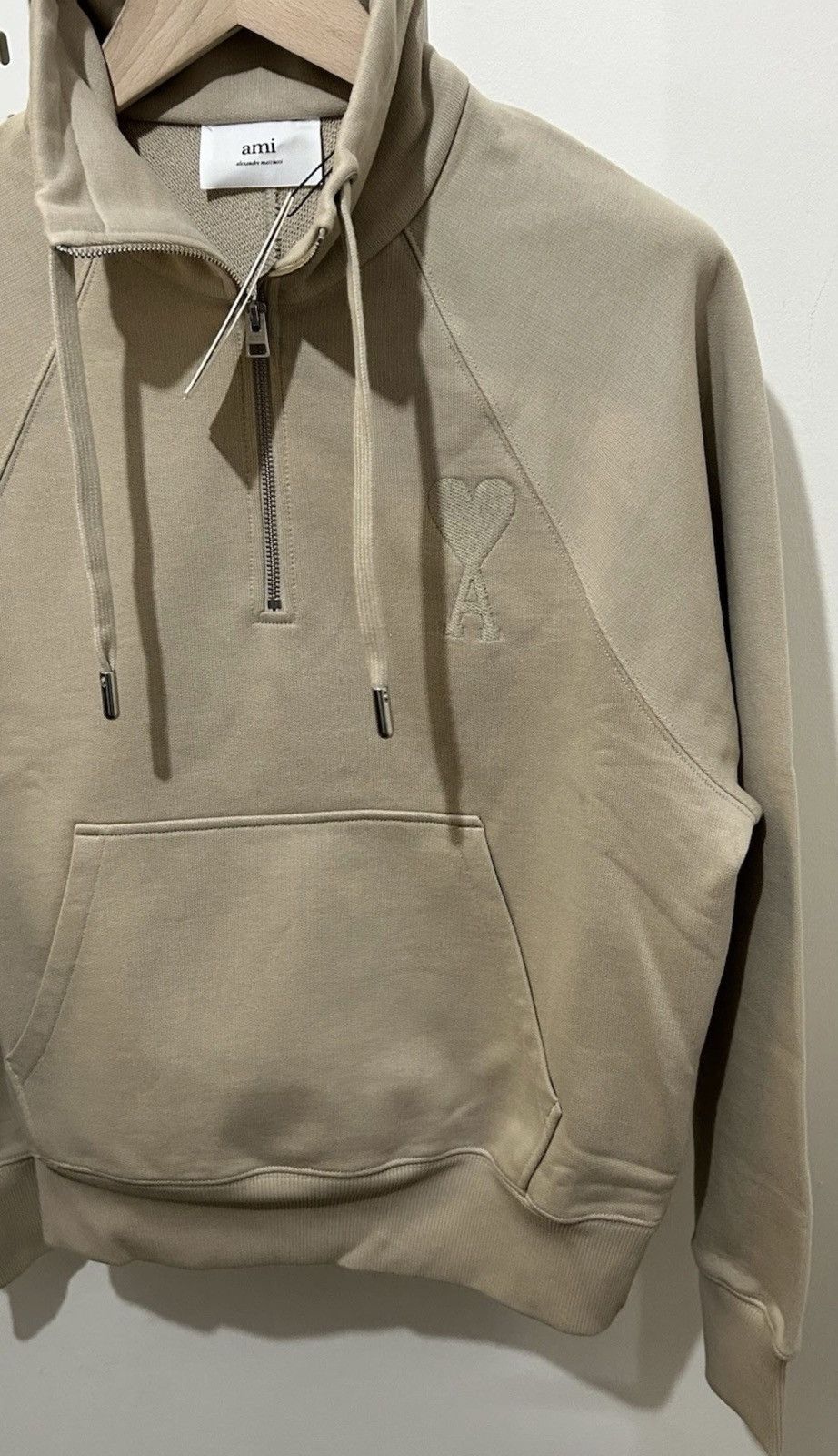 AMI Ami Paris Ami de Coeur Half-Zip Boxy Fit Sweatshirt Medium Size US M / EU 48-50 / 2 - 2 Thumbnail