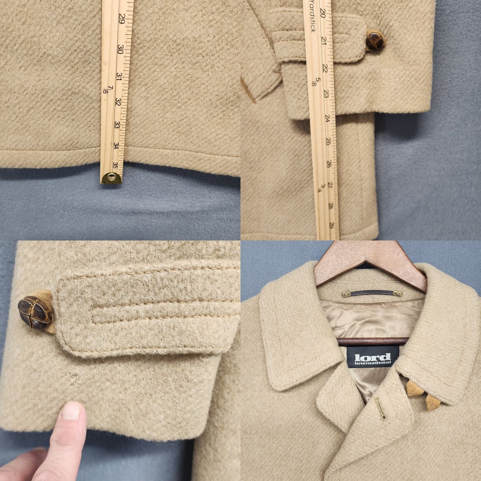 Vintage VINTAGE Lord International Coat Mens Large Beige Camel 100% Wool Overcoat German Mens Size US L / EU 52-54 / 3 - 8 Thumbnail