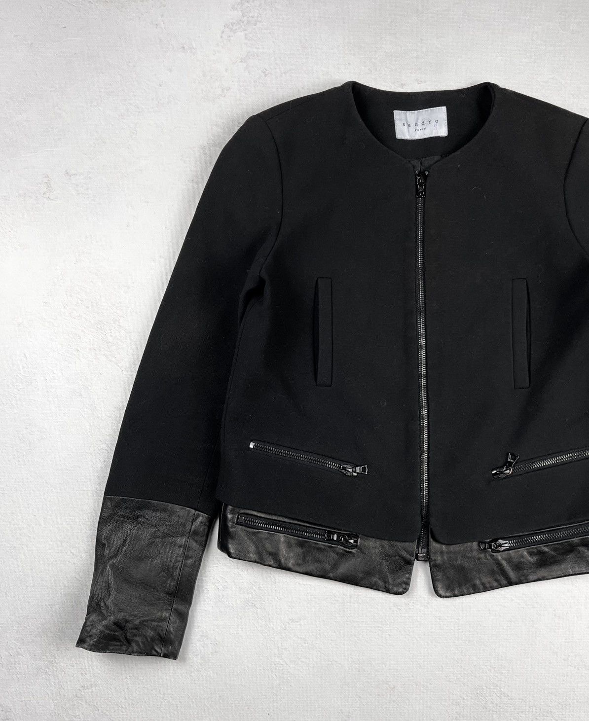 Japanese Brand × Sandro × Vintage Luxury Classic Sandro Italy Leather Y2k Avant Garde Sk8 LGB Size S / US 4 / IT 40 - 2 Thumbnail