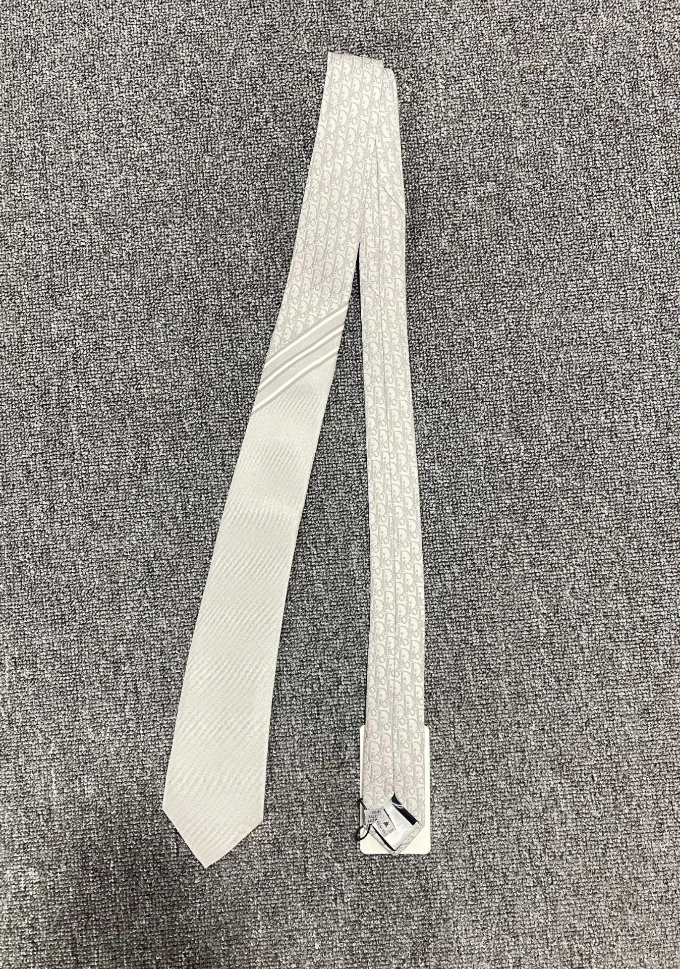 Dior Dior Monogram all over silver silk tie Size ONE SIZE - 1 Thumbnail