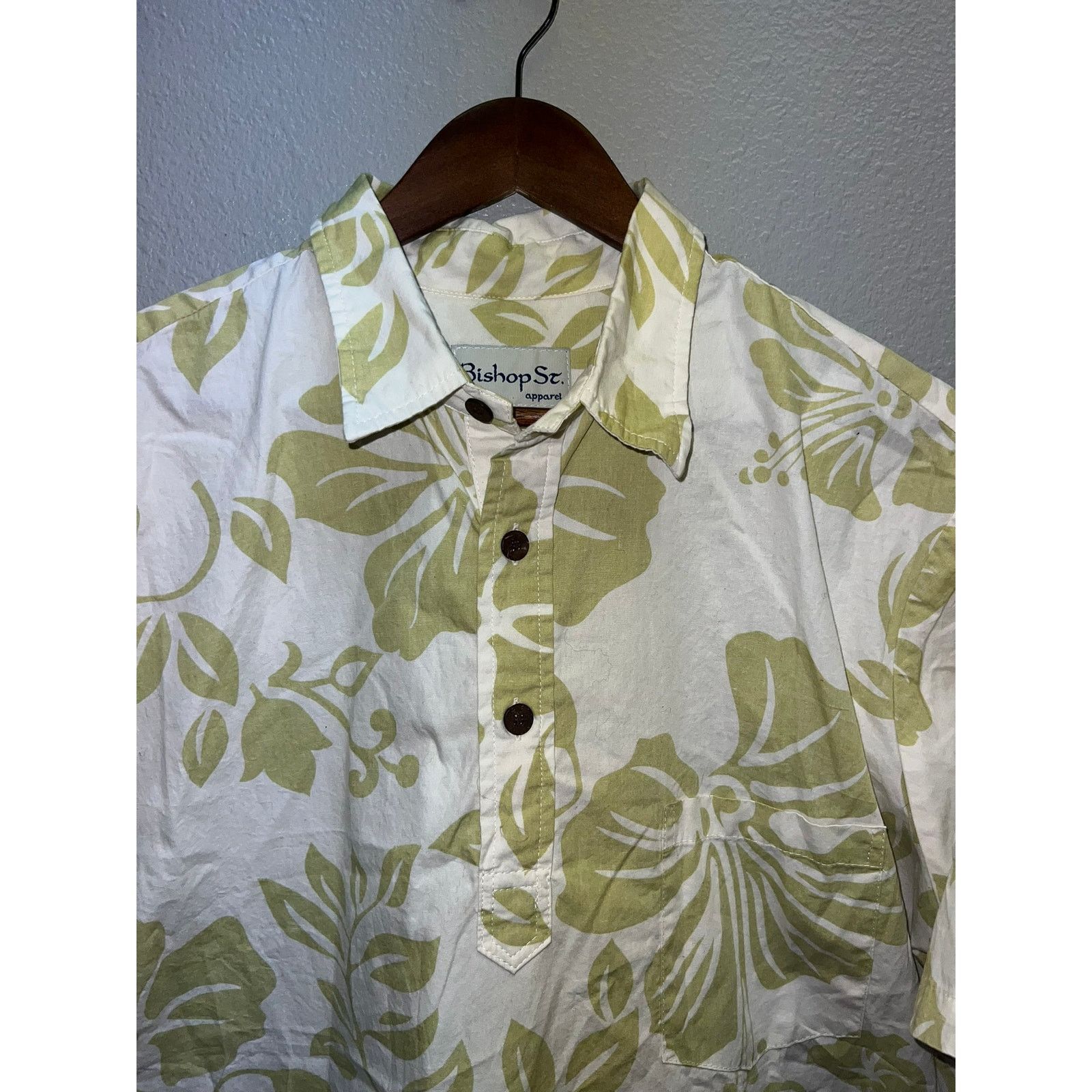 Vintage Bishop Street Hawaiian Shirt Button Up Green Tee XL VTG Size US XL / EU 56 / 4 - 5 Thumbnail