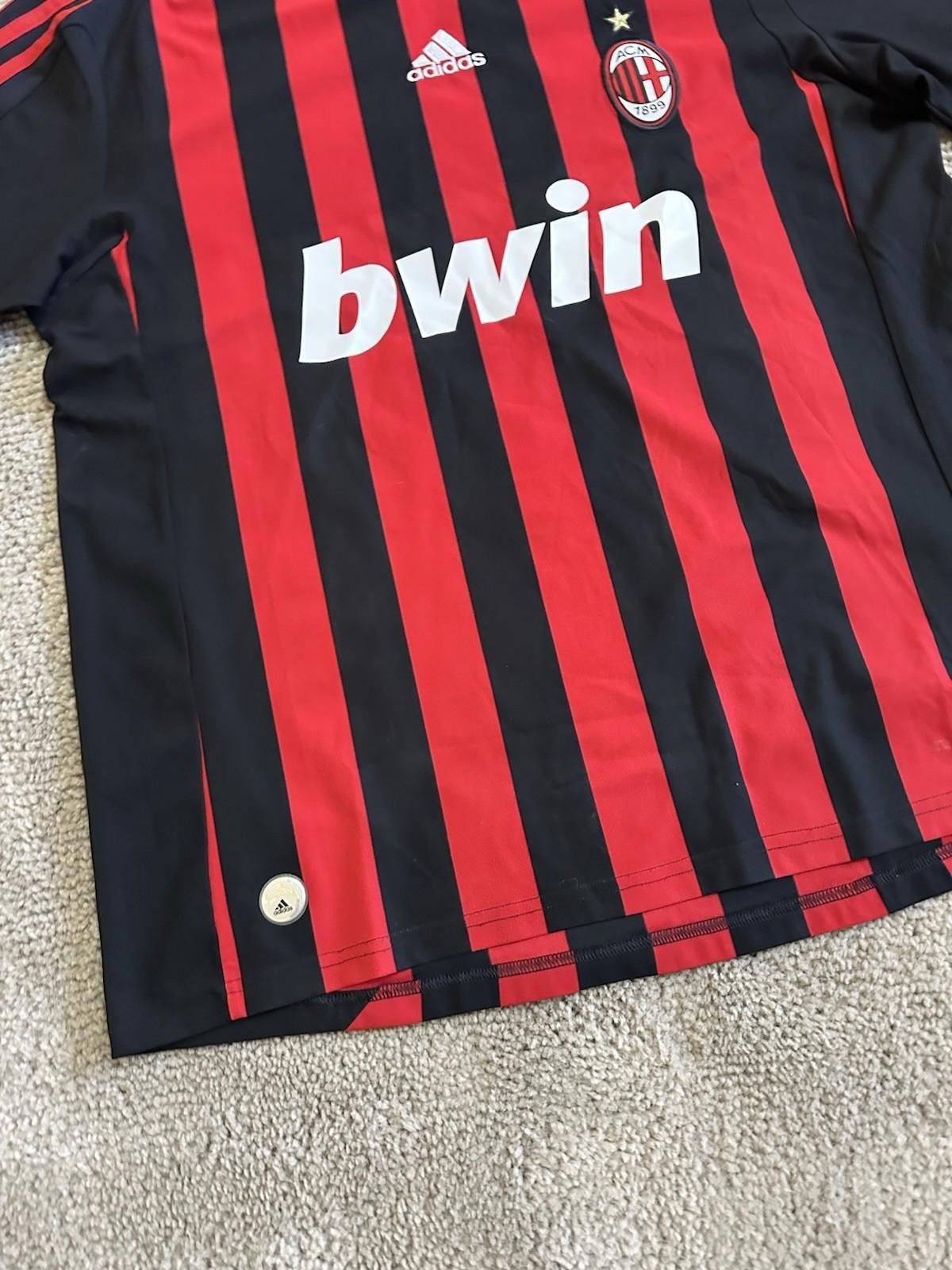 Adidas AC MILAN ITALY 2008/09 FOOTBALL SHIRT JERSEY #80 RONALDINHO Size US XL / EU 56 / 4 - 2 Thumbnail
