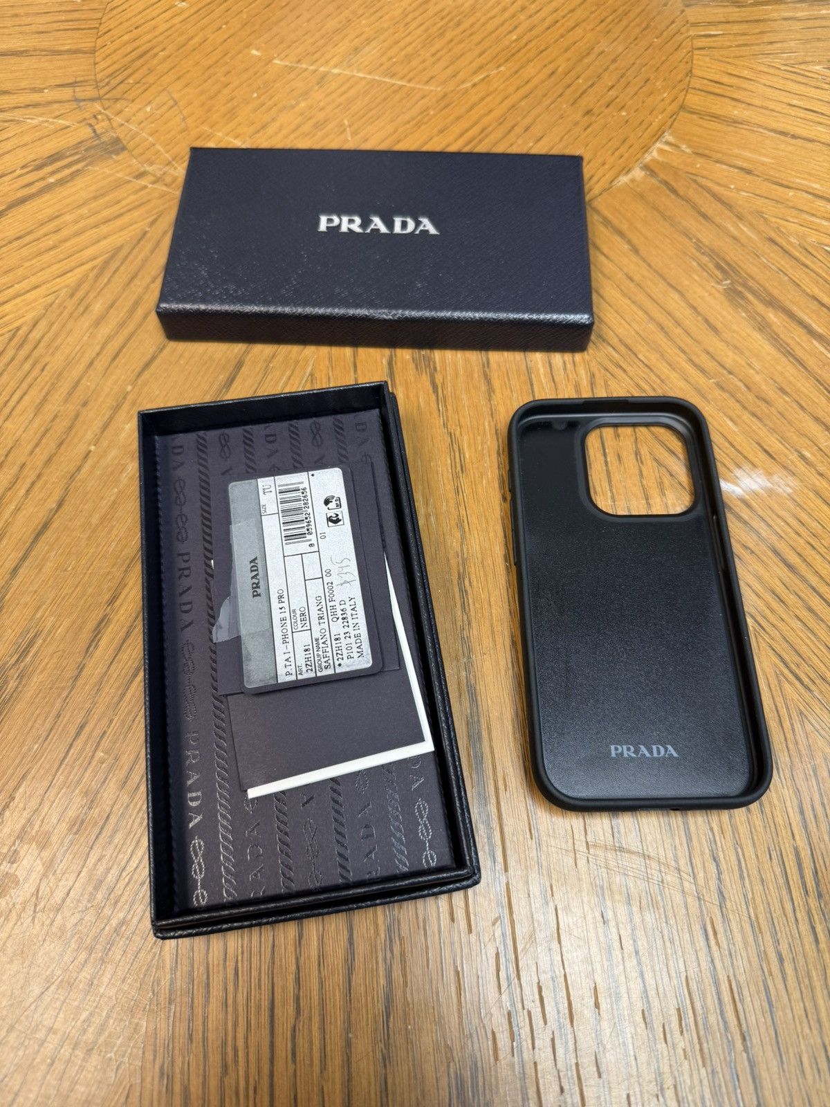 Prada Prada Saffiano leather cover for iPhone 15 Pro Size ONE SIZE - 2 Thumbnail
