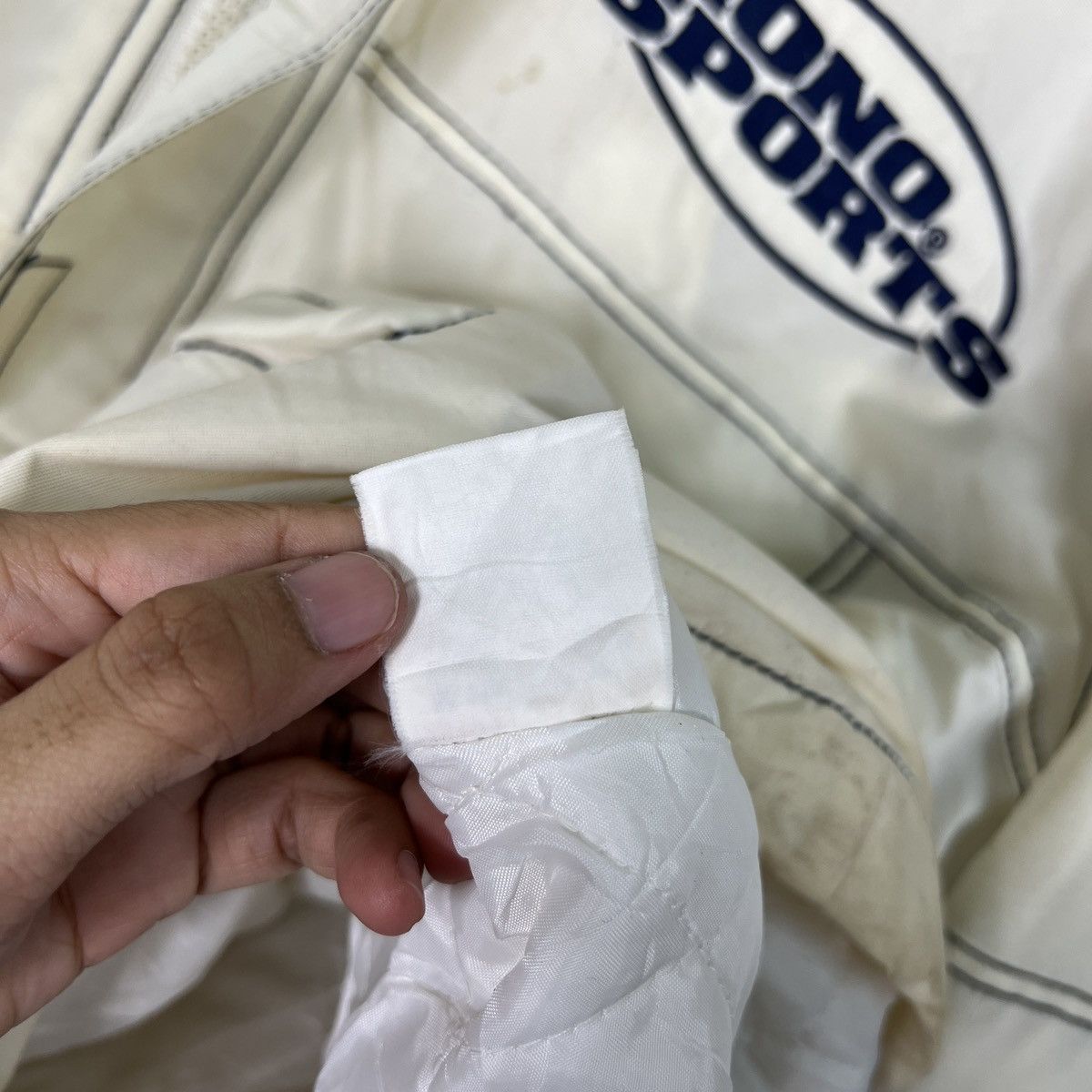 Japanese Brand 🔥 MONO SPORTS INSULATION EMBROIDERY BIG LOGO JACKET Size US XL / EU 56 / 4 - 16 Thumbnail