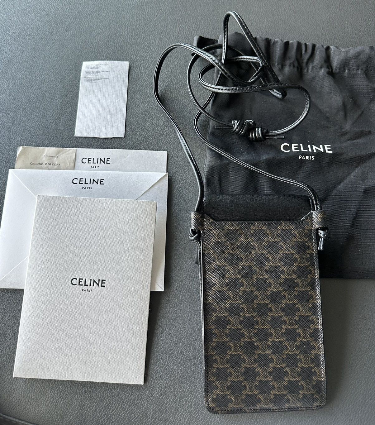 Celine × Hedi Slimane Celine by Hedi Slimane Monogram Crossbody Bag Brand New Size ONE SIZE - 11 Thumbnail