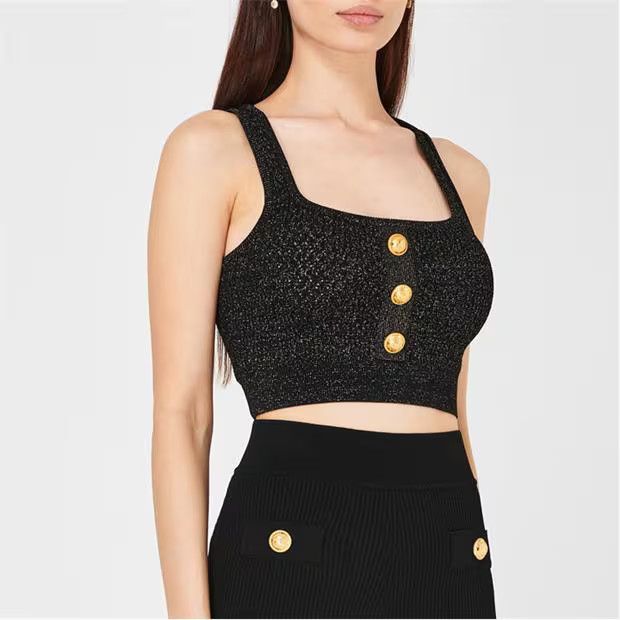 Balmain o1g2r1mq0924 Tank Tops in Noir Size M / US 6-8 / IT 42-44 - 6 Thumbnail