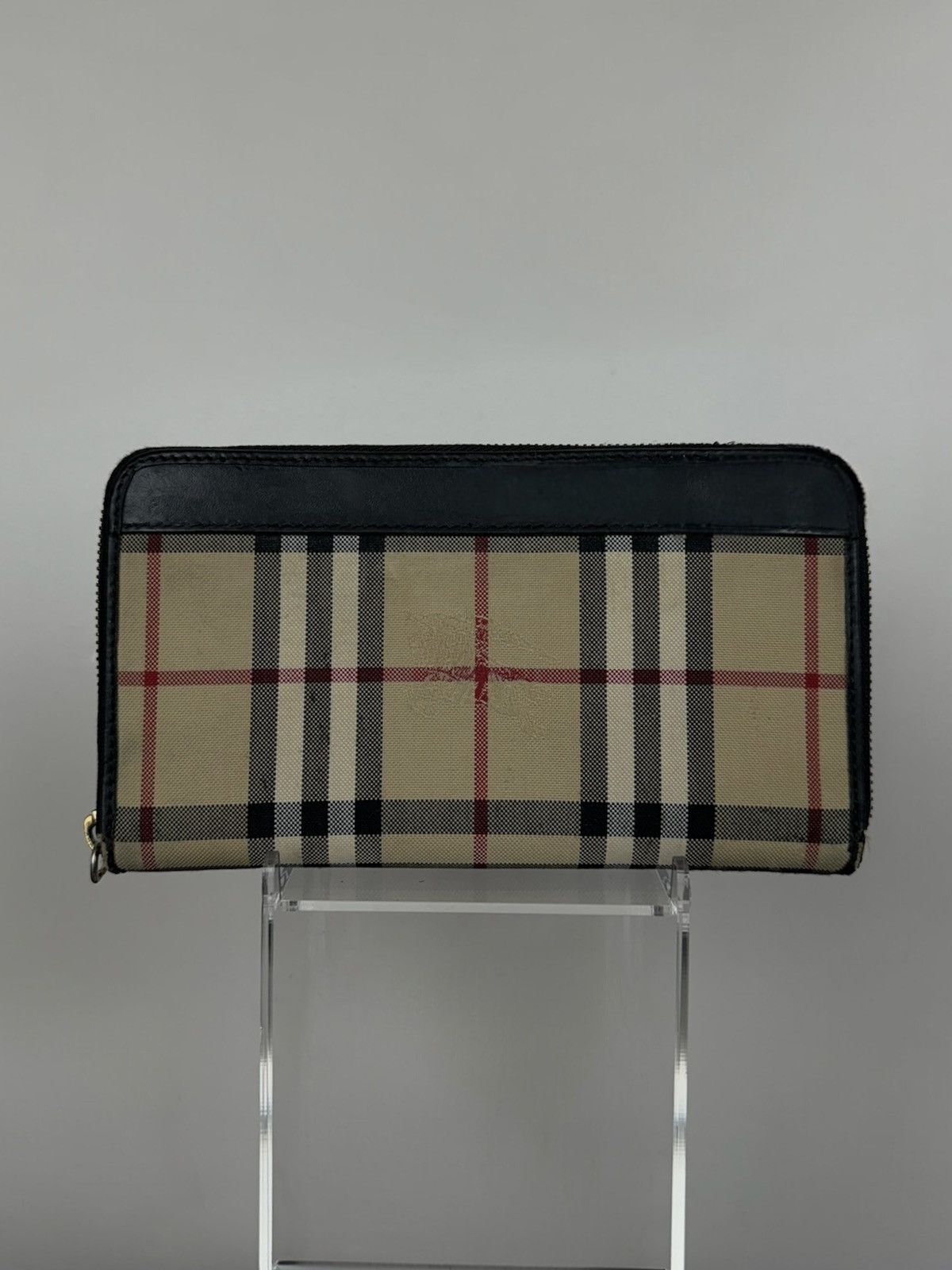Vintage rare leather wallet Burberry original casual item