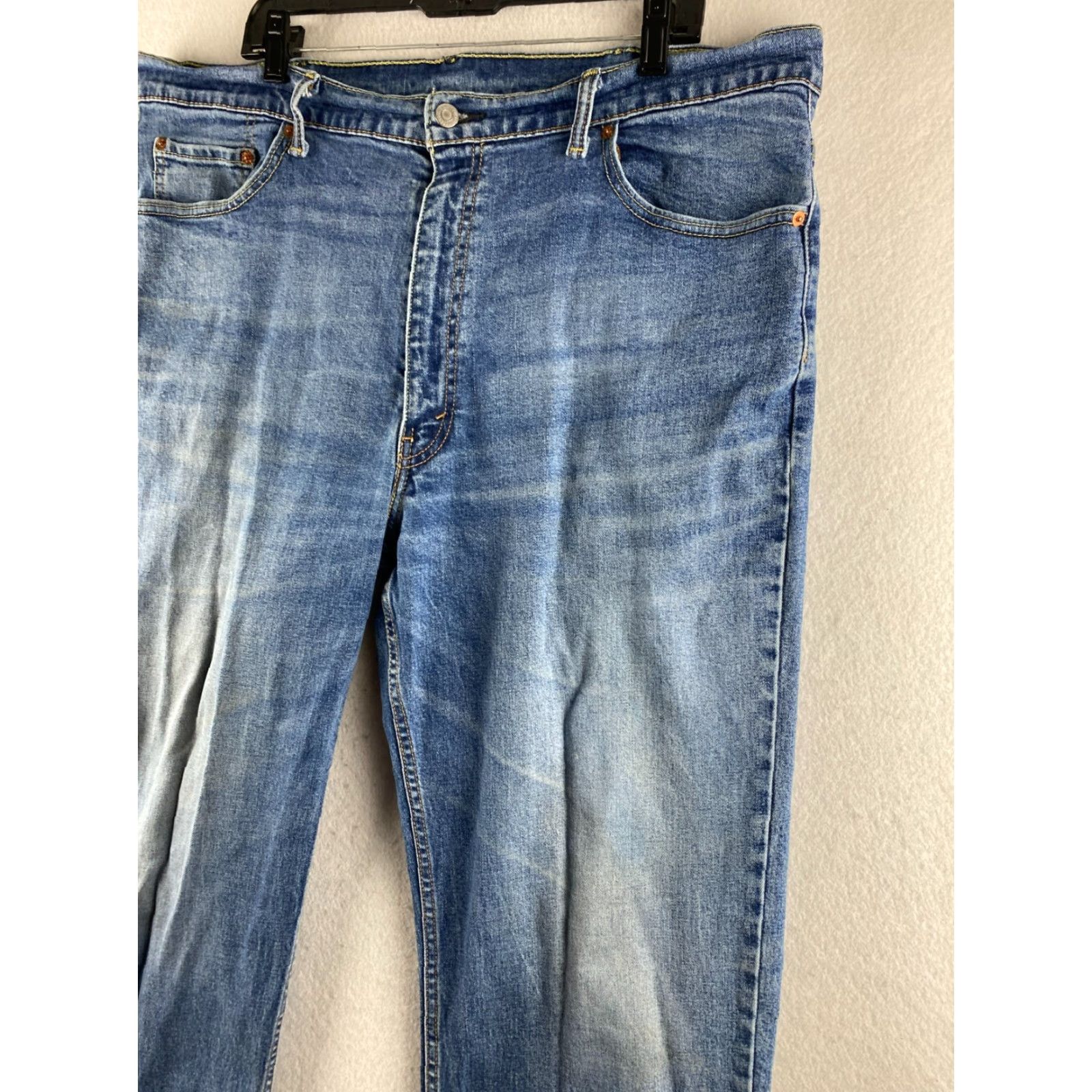 Levi's Levi's Jeans 42 X 32 Blue 550 Relaxed Stretch Distressed Denim Pockets Modern Mens Size US 42 / EU 58 - 6 Thumbnail