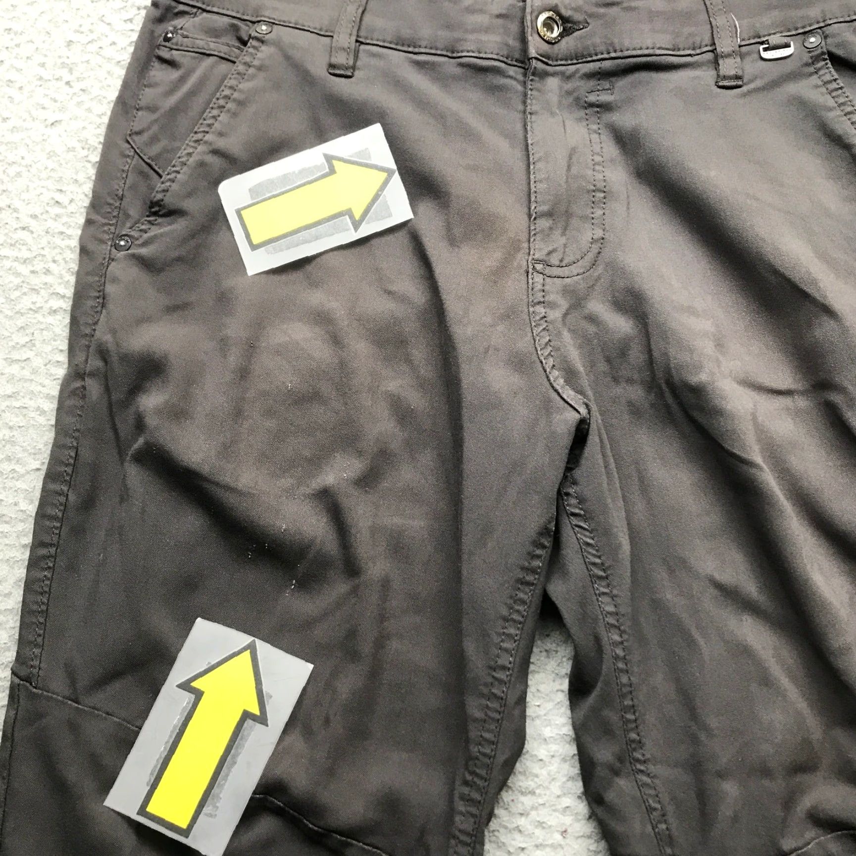 Doublet Projek Raw Chino Pants Mens 31x28 Double Knee Skinny Gray Casual Size US 31 - 5 Thumbnail