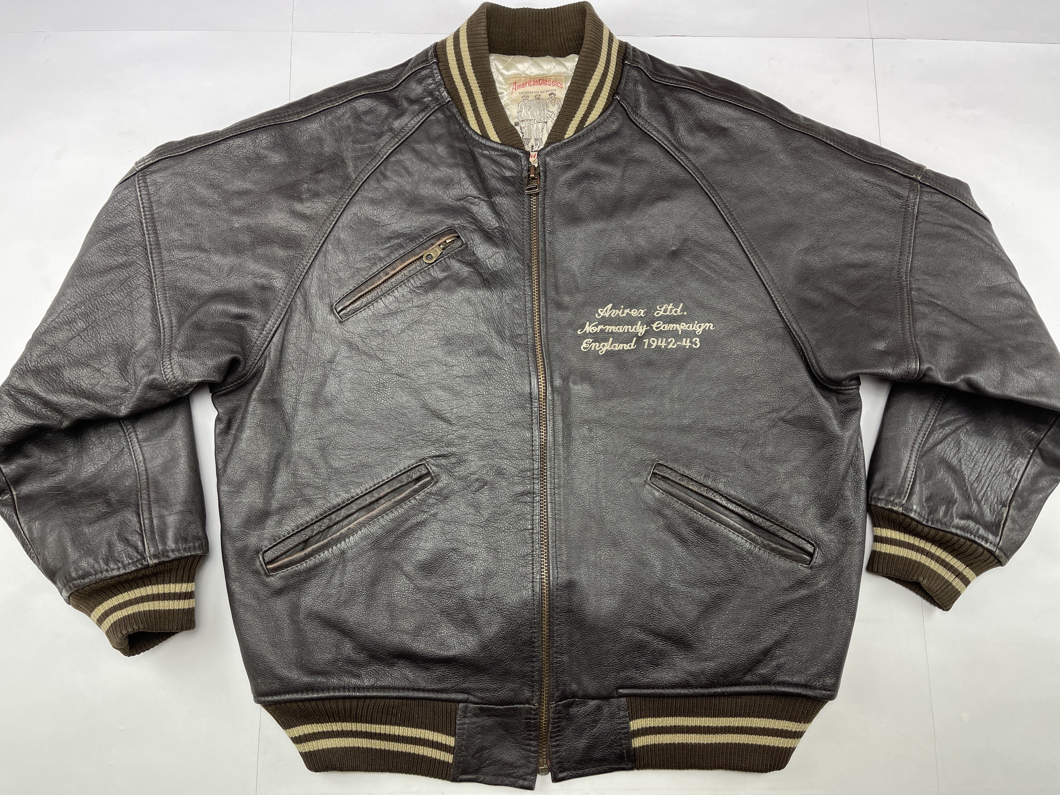 Avirex AVIREX leather jacket, vintage, 90s hip hop 1990s varsity XL Size US XL / EU 56 / 4 - 12 Thumbnail