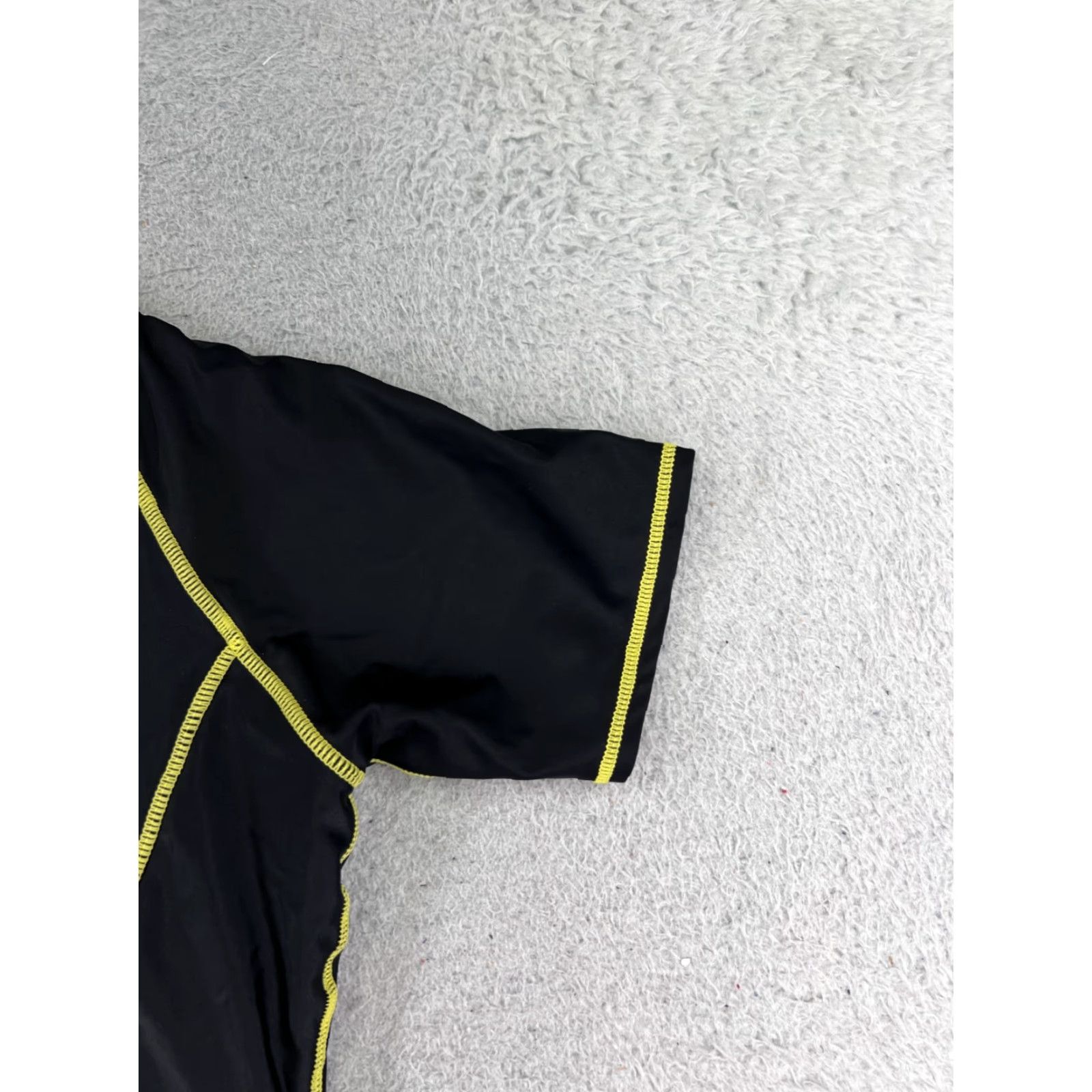 Vintage ROSKIKI Swimsuit One Piece Women's Black Short Sleeve Sports Nylon Logo Size M Size 32" / US 10 / IT 46 - 4 Thumbnail