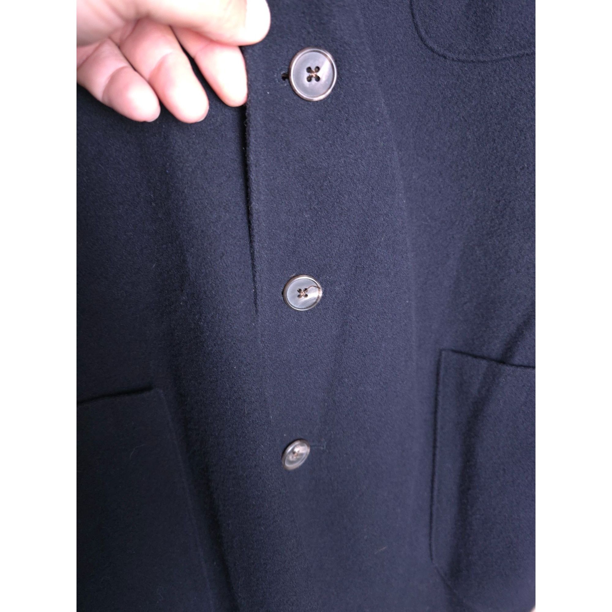 Banana Republic Vintage Banana Republic Mens 100% Wool Blazer Navy Blue Made Size 42R - 2 Thumbnail