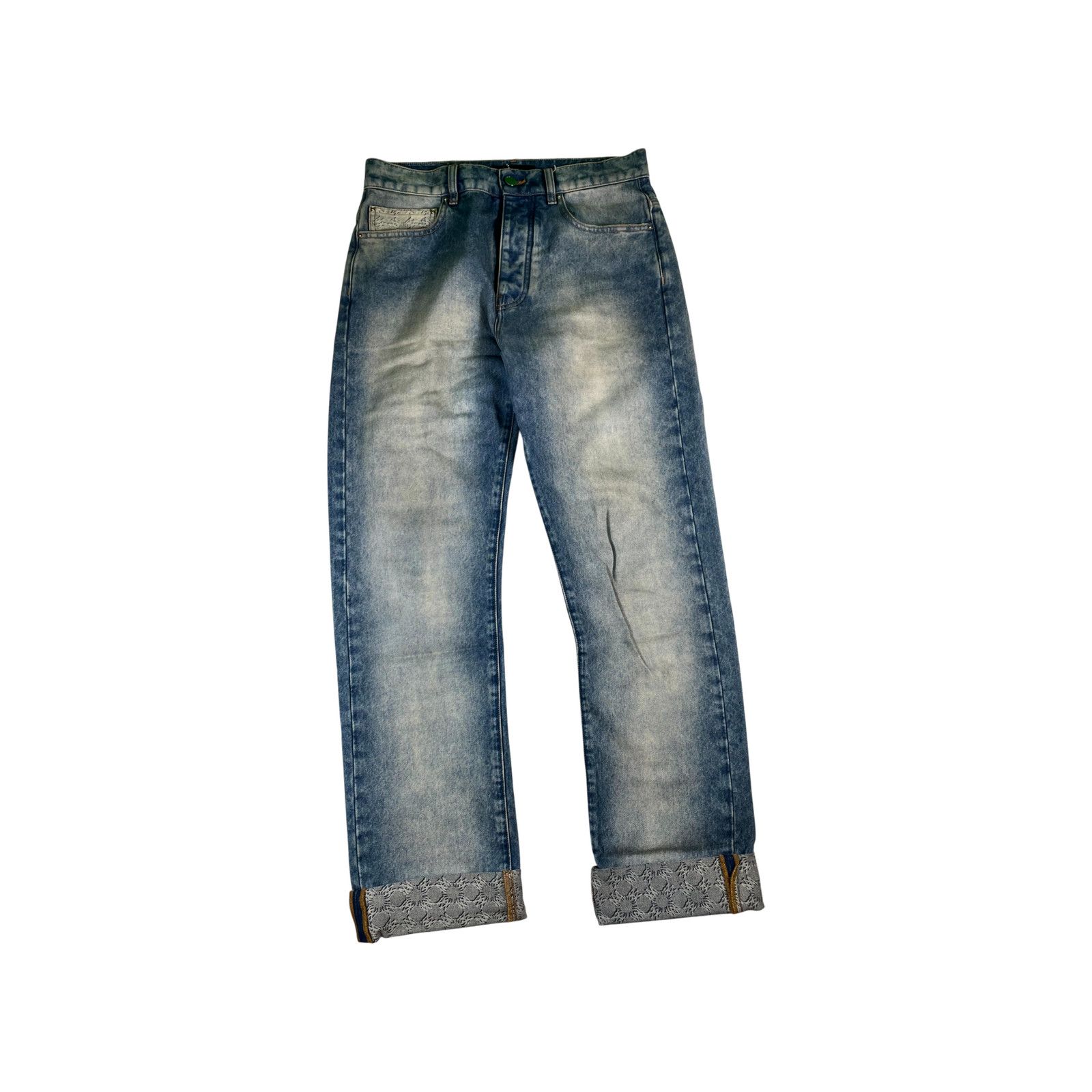 Amiri Amiri Wide Leg Thrasher Light Wash Jeans Size US 30 / EU 46 - 1 Thumbnail