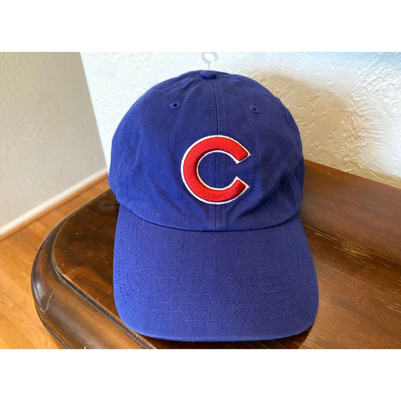MLB Chicago Cubs Baseball Cap Blue Hat Unisex Adults Adjustable Strapback EUC Modern Solid Pattern Size ONE SIZE - 2 Thumbnail