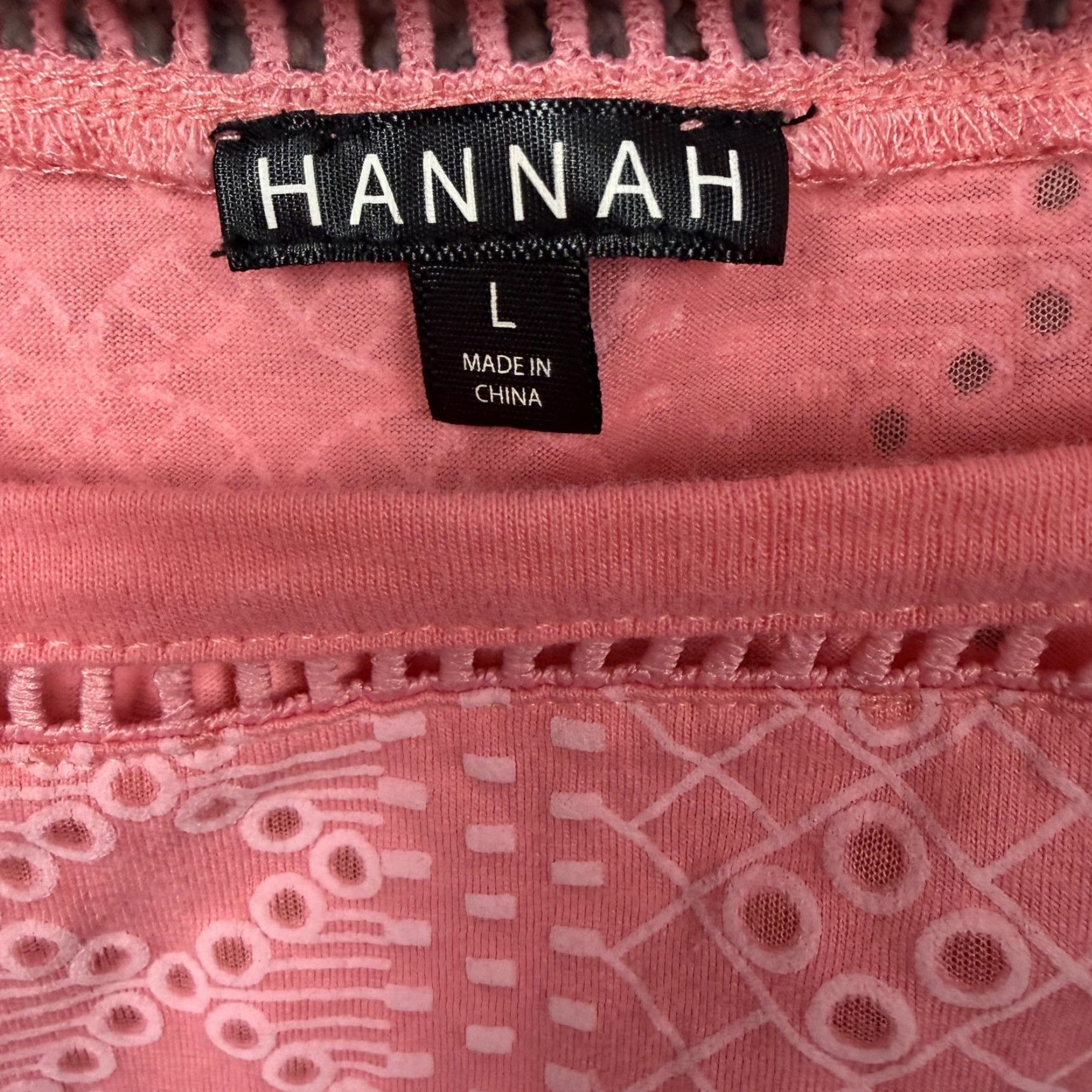 Vintage Hannah Blouse Womens L Pink Eyelet Lace Geometric Ethereal Boho Soft Girl Pastel Shirt Womens L Pink Eyelet Lace Geometric Boho Ethereal Size L / US 10 / IT 46 - 4 Thumbnail