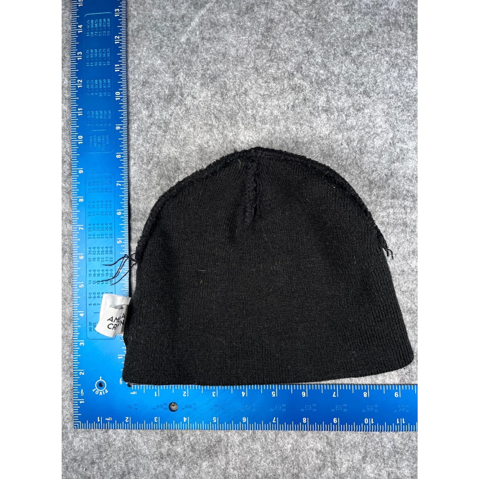 Vintage American Crown Arizona Beanie Adult One Size Black Gray Knit 100% Acrylic Mens Size ONE SIZE - 5 Thumbnail