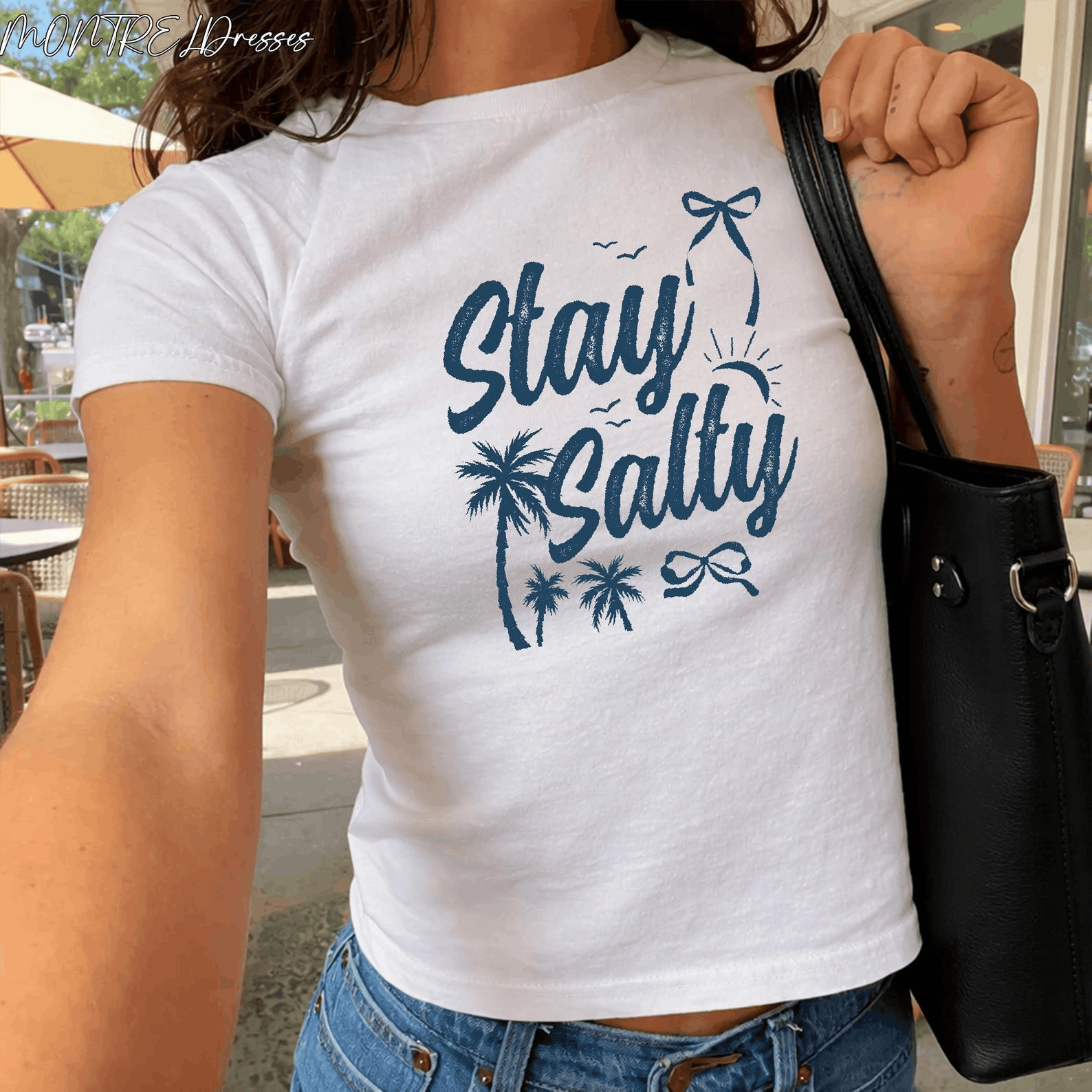 Other Stay Salty Stripes Summer Baby Tee Size L / US 10 / IT 46 - 2 Thumbnail