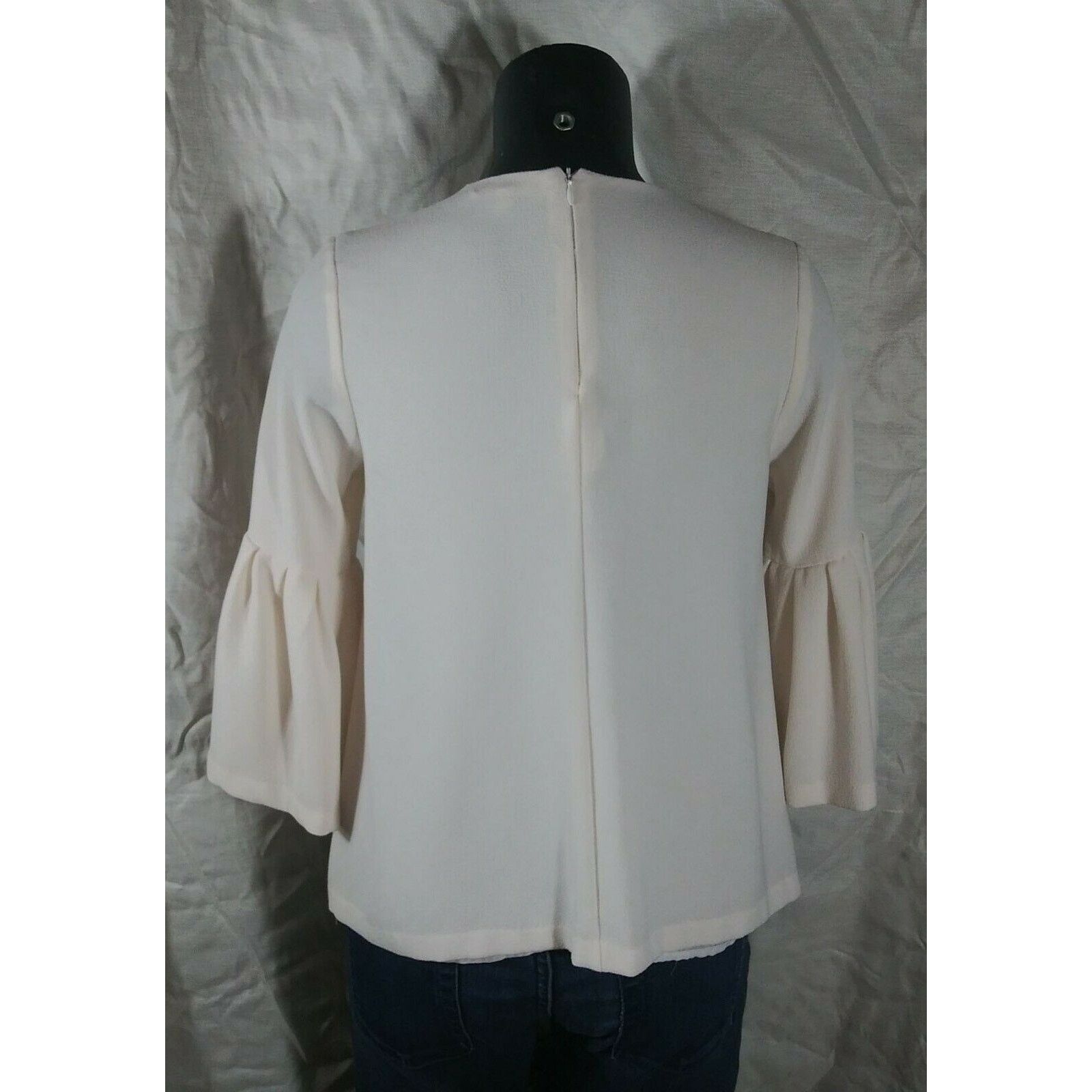 Vintage Olivaceous Blouse Women's Small - Ivory - Bell Sleeve Size S / US 4 / IT 40 - 2 Thumbnail