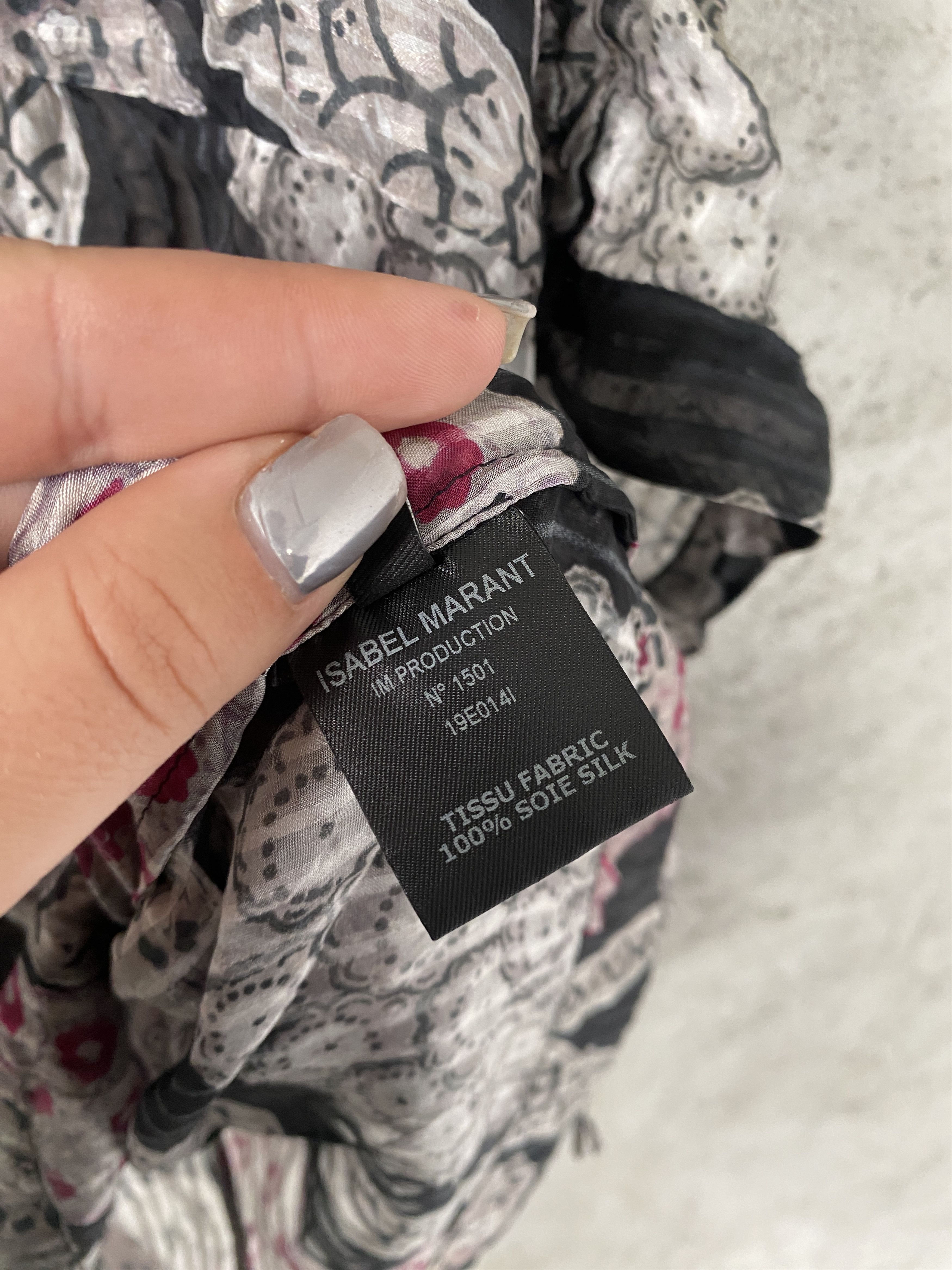 Isabel Marant Isabel Marant printed silk blouse t-shirt sheer Size XS / US 0-2 / IT 36-38 - 6 Thumbnail
