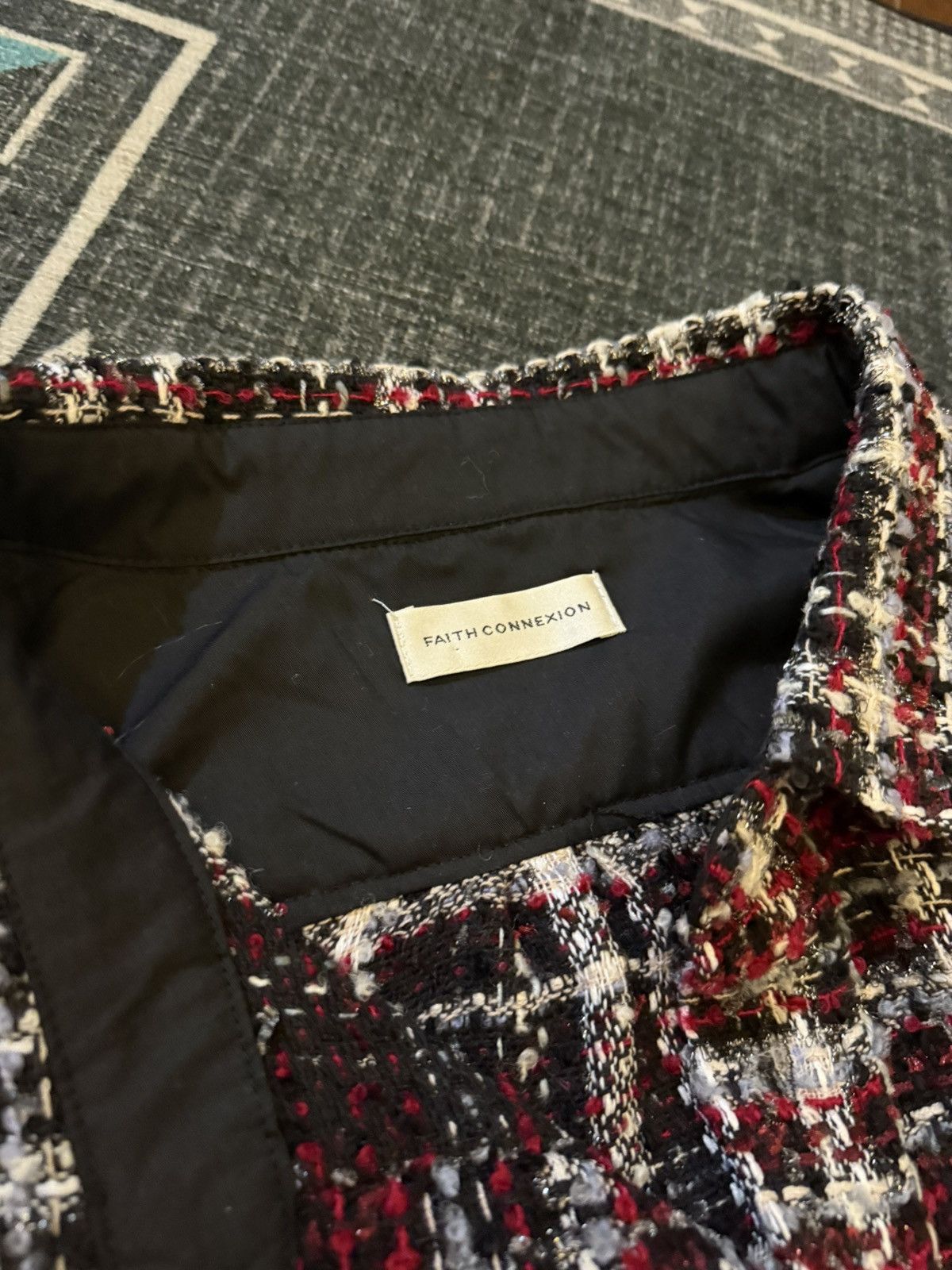 Faith Connection Tweed Button Up Shirt Jacket Small