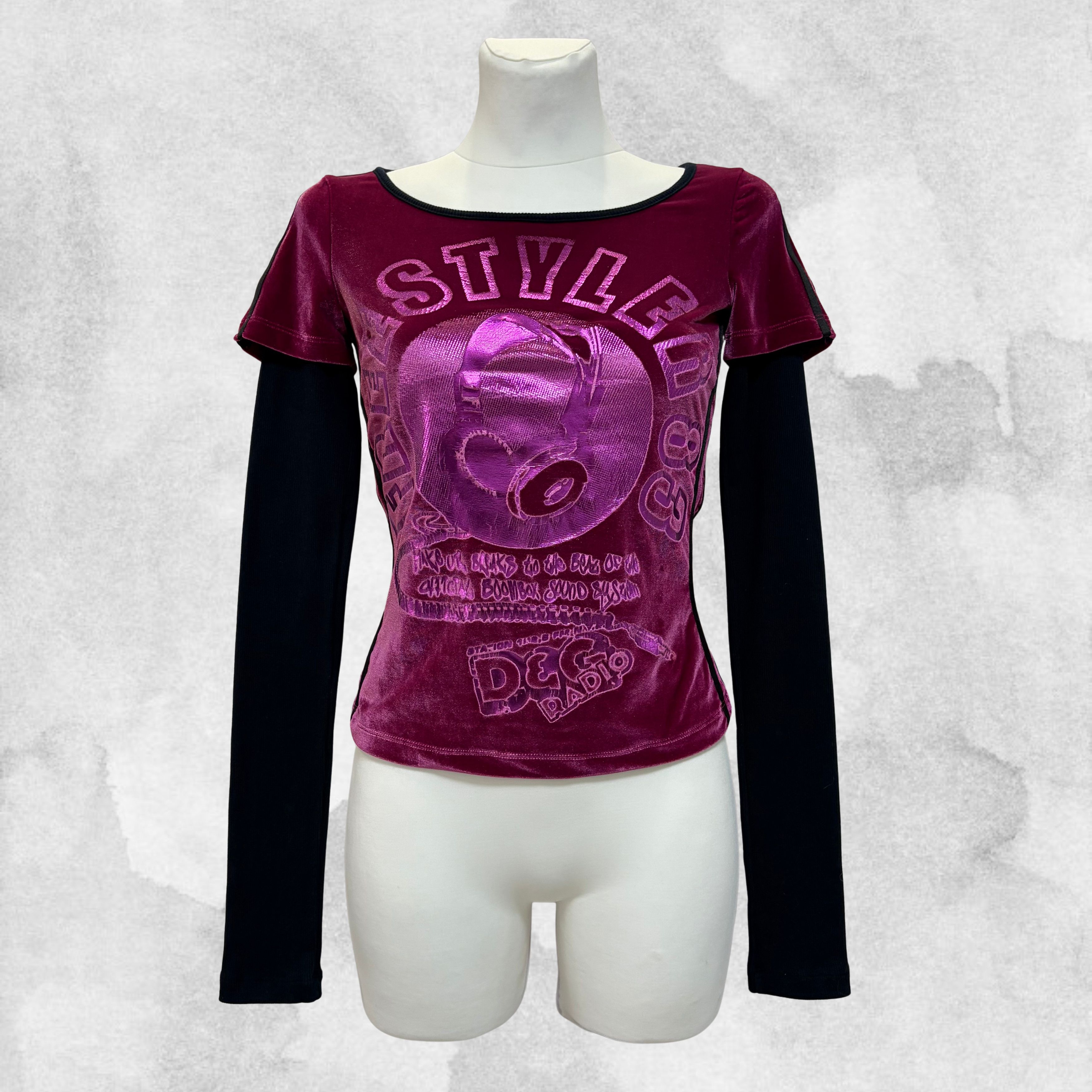 Dolce & Gabbana DOLCE & GABBANA Freestyler 83 Vintage Long Sleeve Top D&G Size S / US 4 / IT 40 - 1 Thumbnail