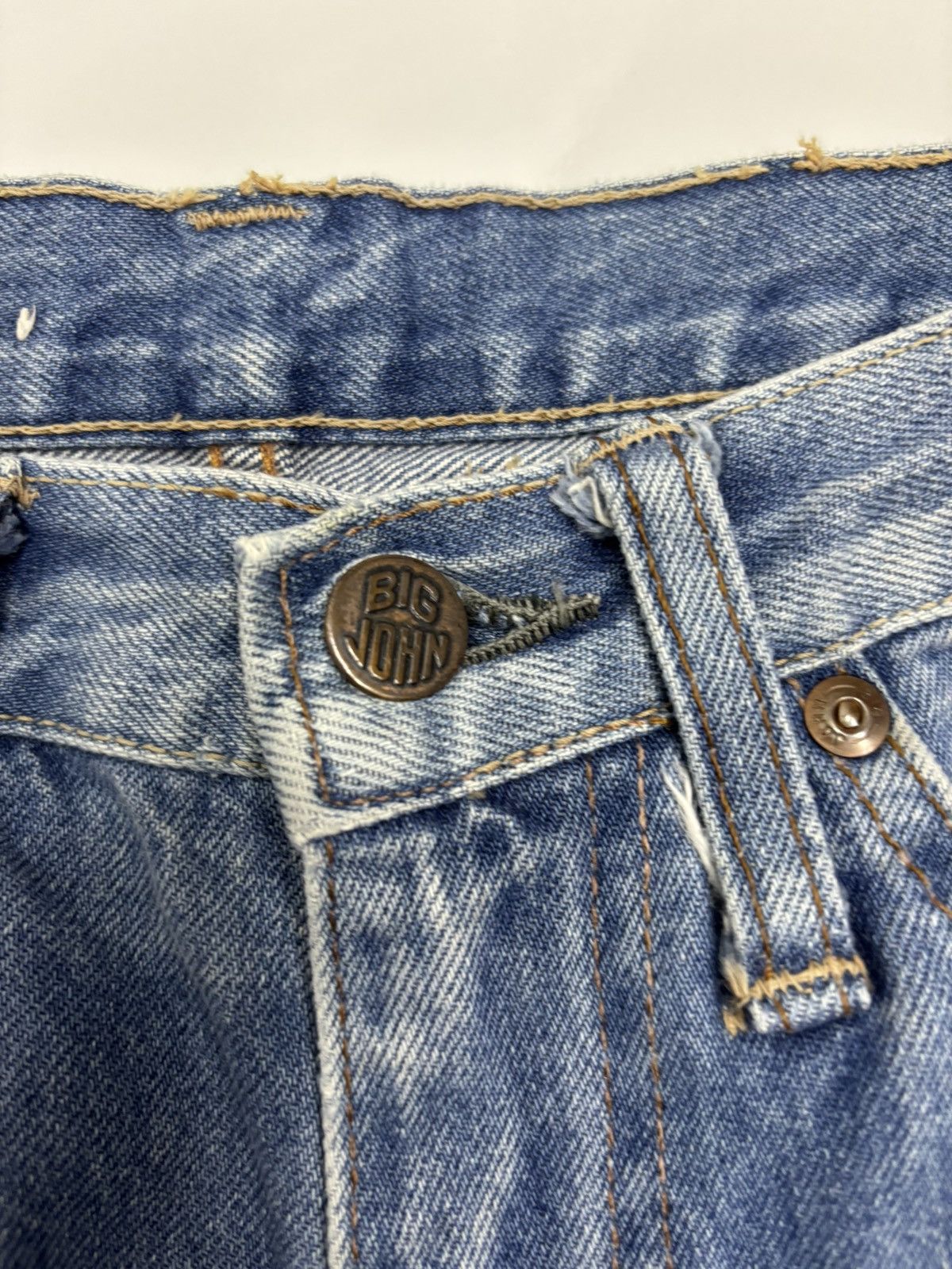 Big John × If Six Was Nine × Japanese Brand Vintage Flared Big John Bell Bottom Distressed Denim Jeans Size 29" - 10 Thumbnail