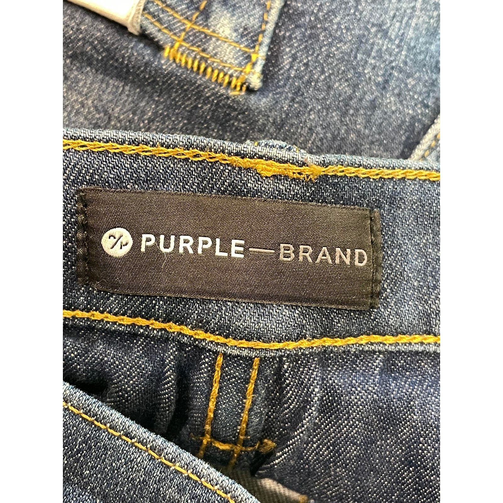 Purple Brand Purple Brand Paint Splattered Dark Wash Blue Jeans Size US 31 - 11 Thumbnail