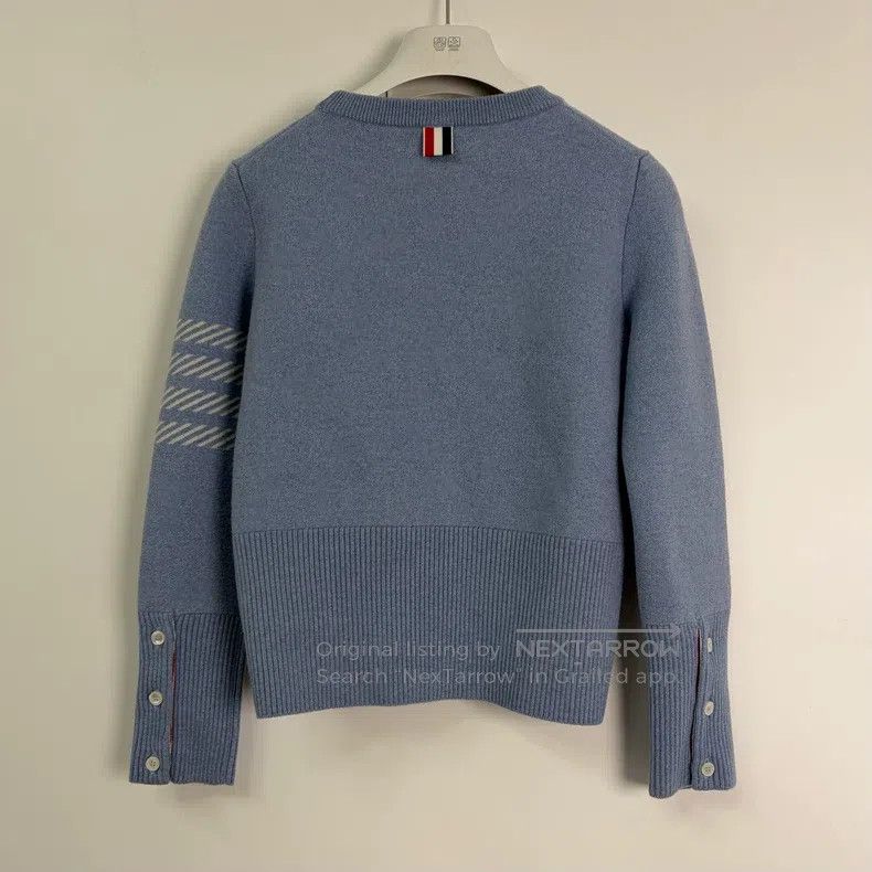 Thom Browne Thom Browne Blue Striped Knit Sweater Size US S / EU 44-46 / 1 - 2 Thumbnail