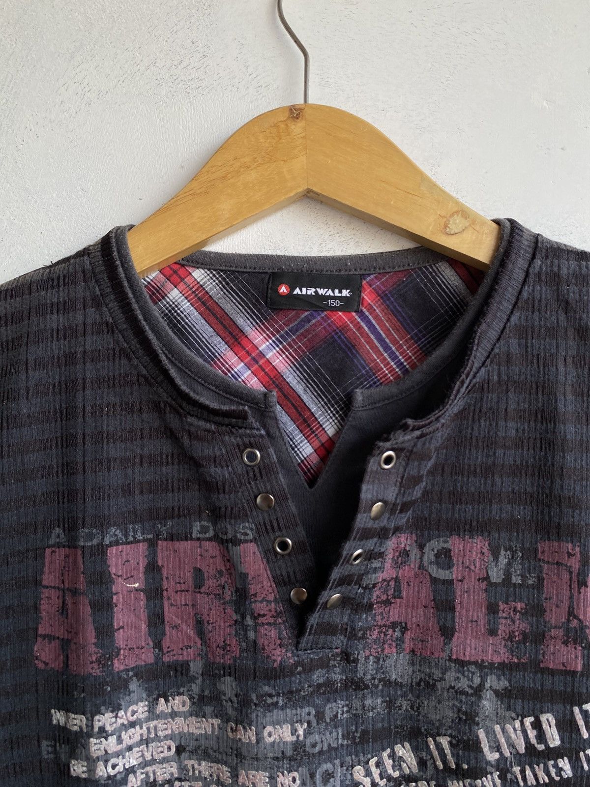Japanese Brand Air walk poem double layer tshirt Size US S / EU 44-46 / 1 - 3 Thumbnail