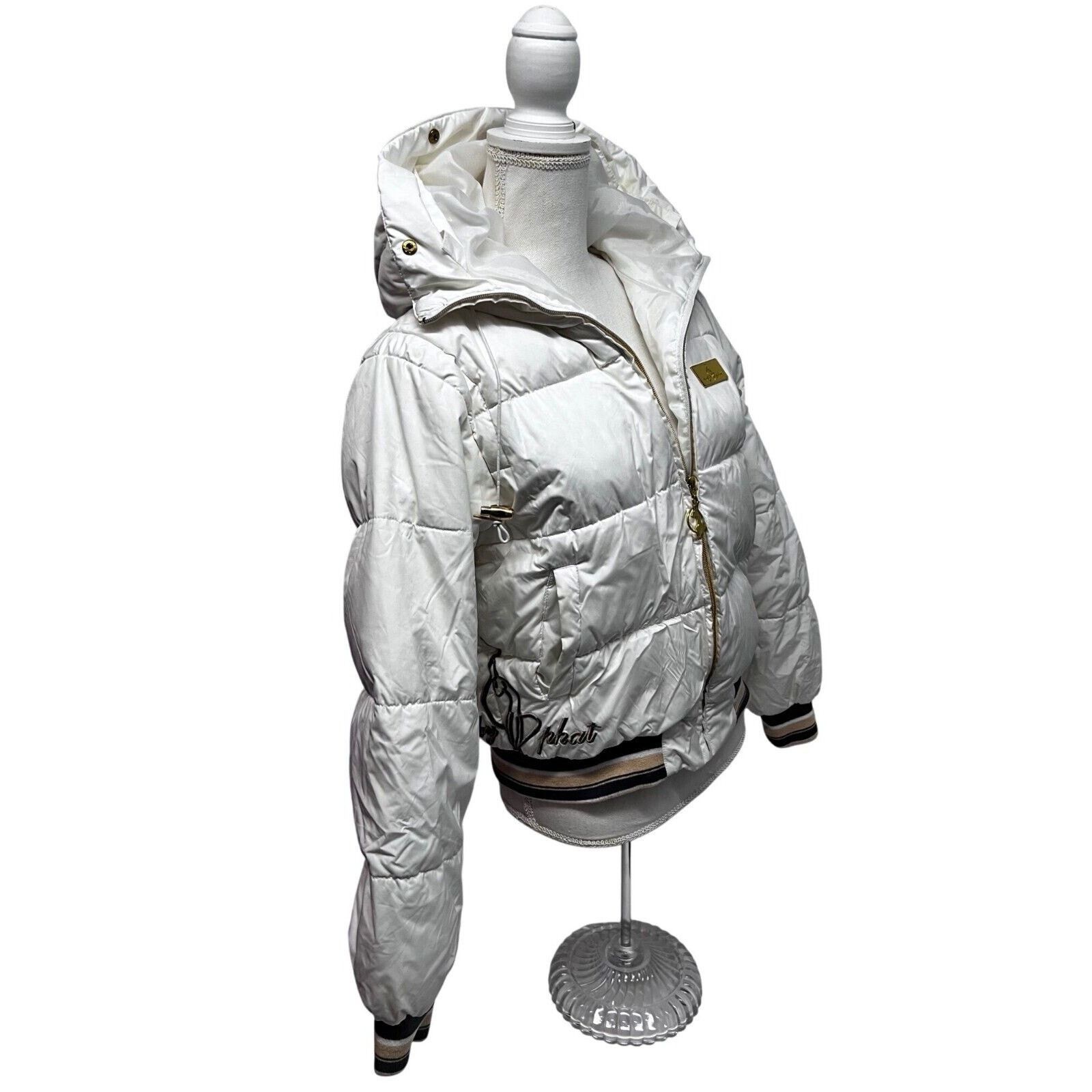 Vintage Baby Phat White Down Puffer Zip Hood Vintage Jacket Medium Size M / US 6-8 / IT 42-44 - 7 Thumbnail