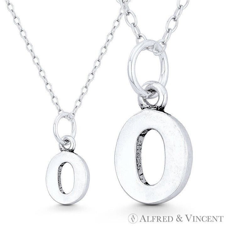Other Number "0" Numerical Charm Pendant in .925 Sterling Silver Size ONE SIZE - 1 Preview