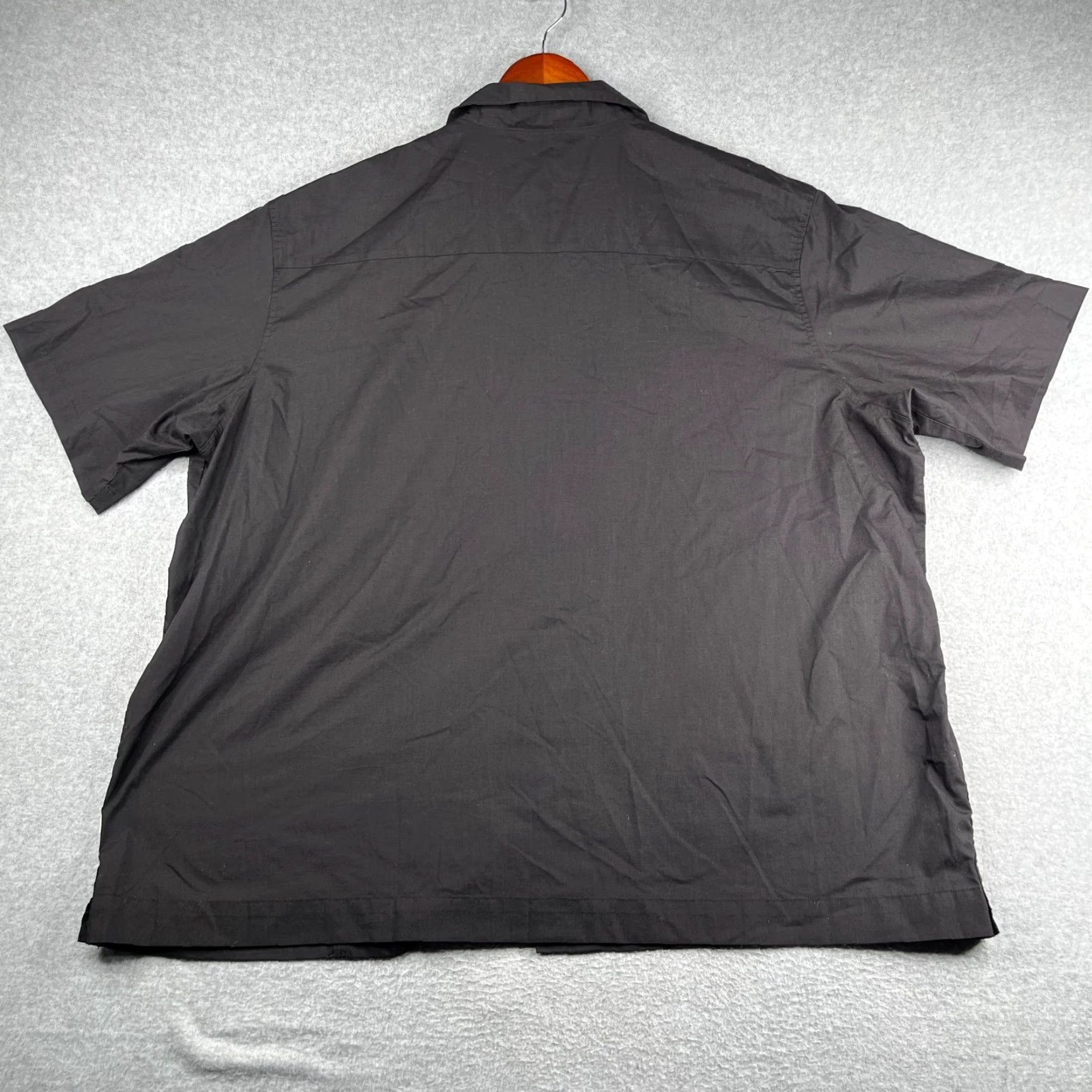 Cubavera Cubavera Shirt Mens 3X Black Short Sleeve Button-Up Pockets Beach Casual Solid Pattern Size US XXL / EU 58 / 5 - 6 Thumbnail
