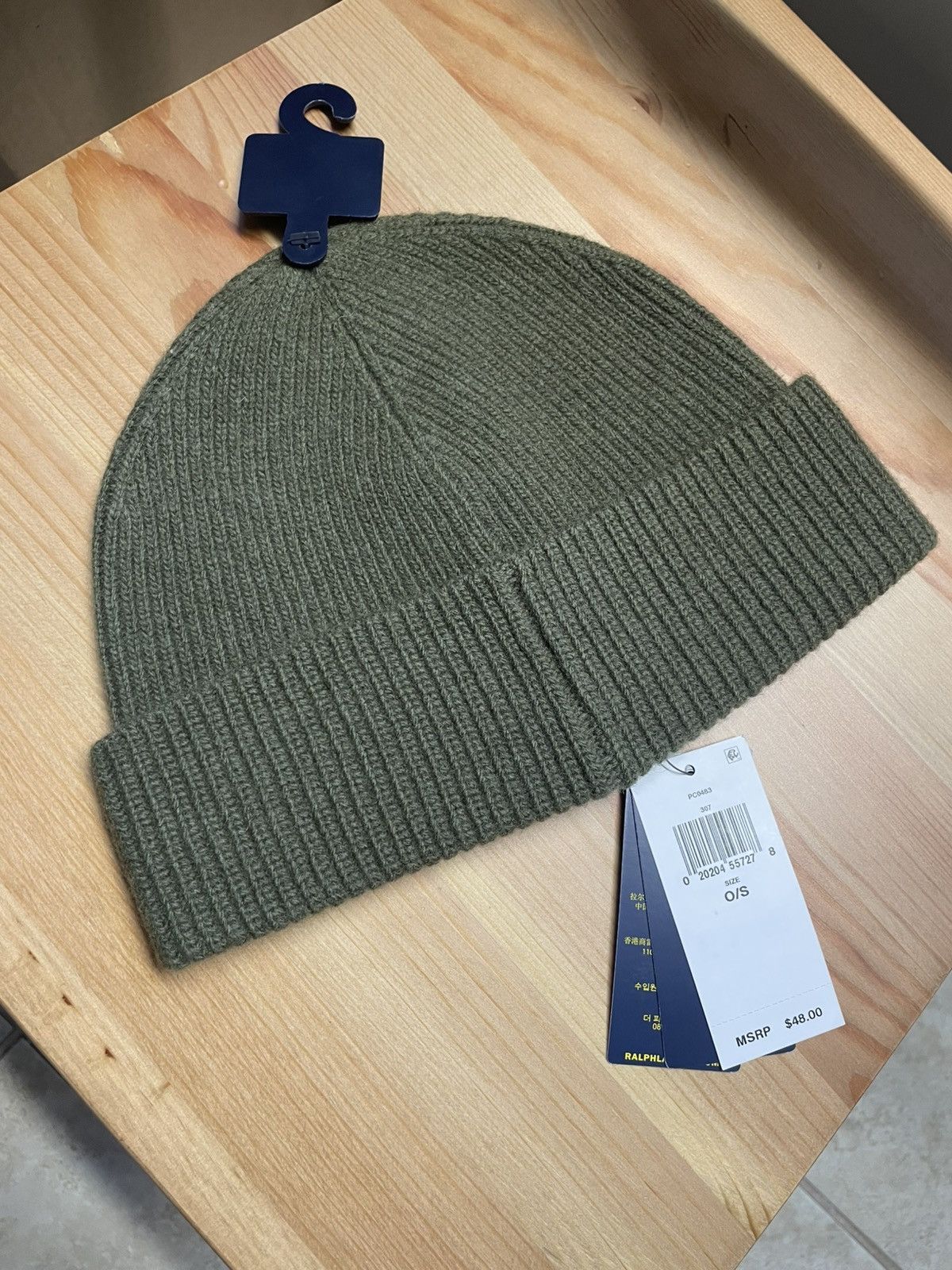 Polo Ralph Lauren Polo Ralph Lauren Beanie Olive Green Hat RL Knit Wool NWT Size ONE SIZE - 6 Thumbnail