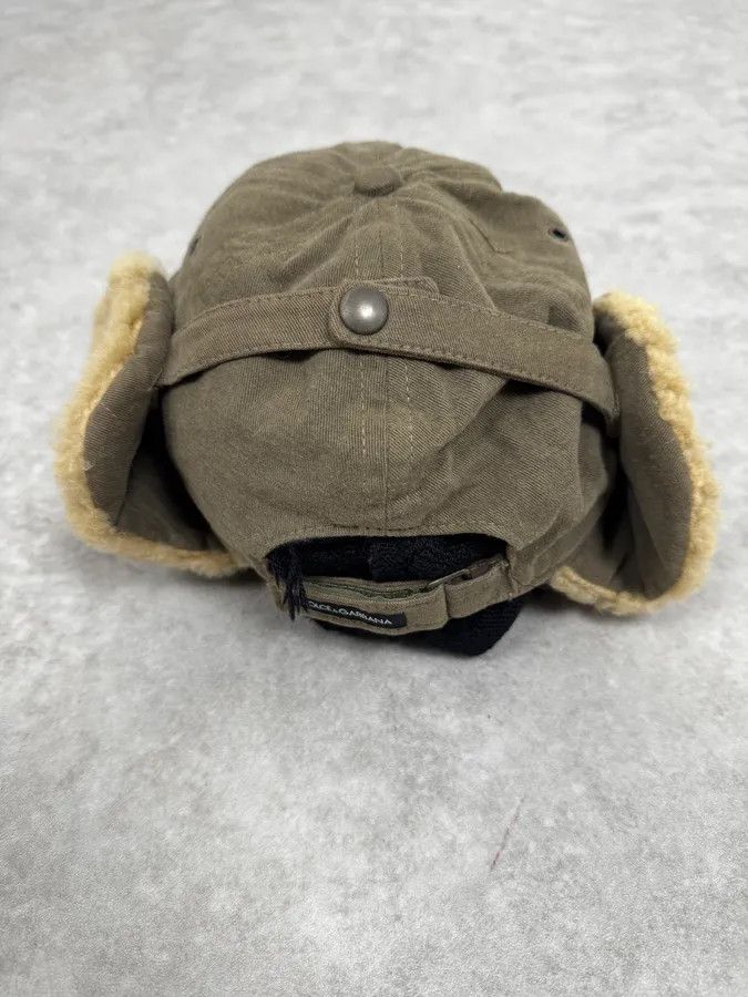 Dolce & Gabbana AW2004 Dolce & Gabbana Khaki Shearling Cap Size ONE SIZE - 7 Thumbnail