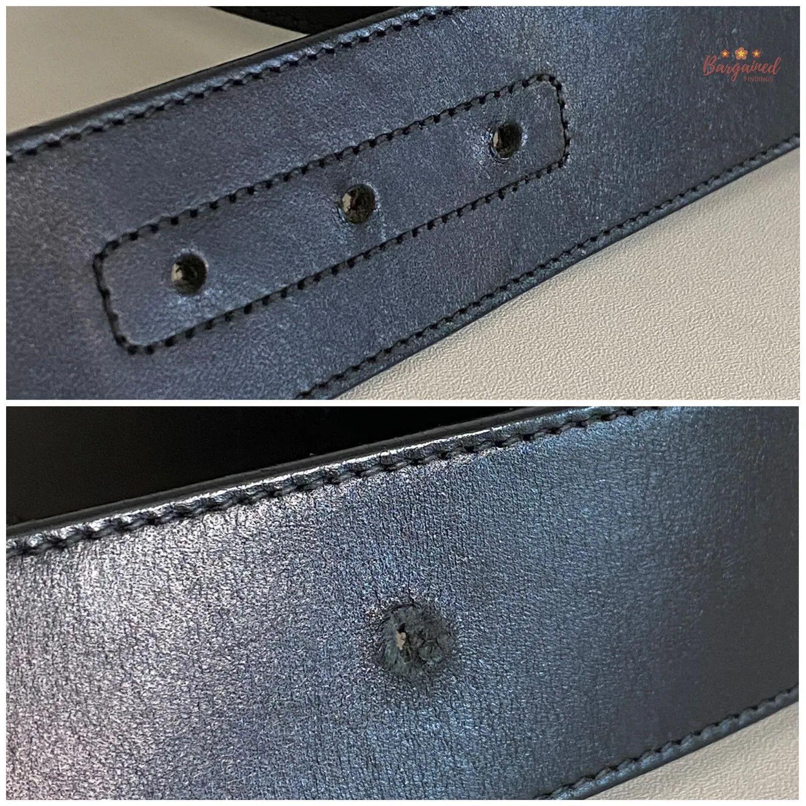Gucci Gucci Calfskin Leather Silver Interlocking G Buckle Belt Size 30 - 6 Thumbnail
