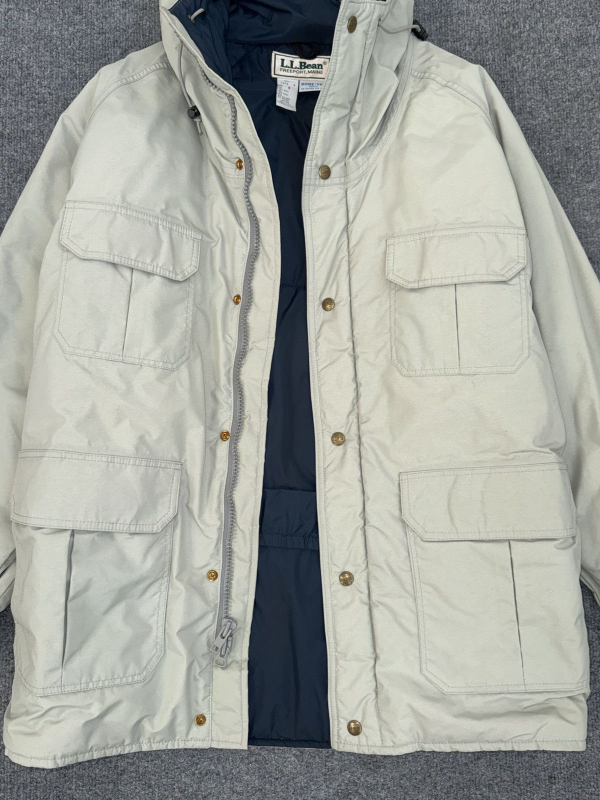L.L. Bean Vintage L.L. Bean Gore-Tex Parka USA Made Cream M Size US M / EU 48-50 / 2 - 3 Thumbnail
