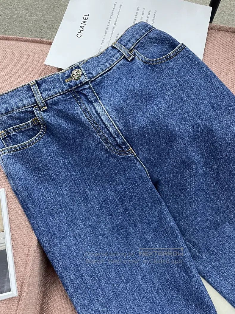 Chanel Chanel 22K blue diamond buckle jeans Size 26" / US 2 / IT 38 - 2 Thumbnail
