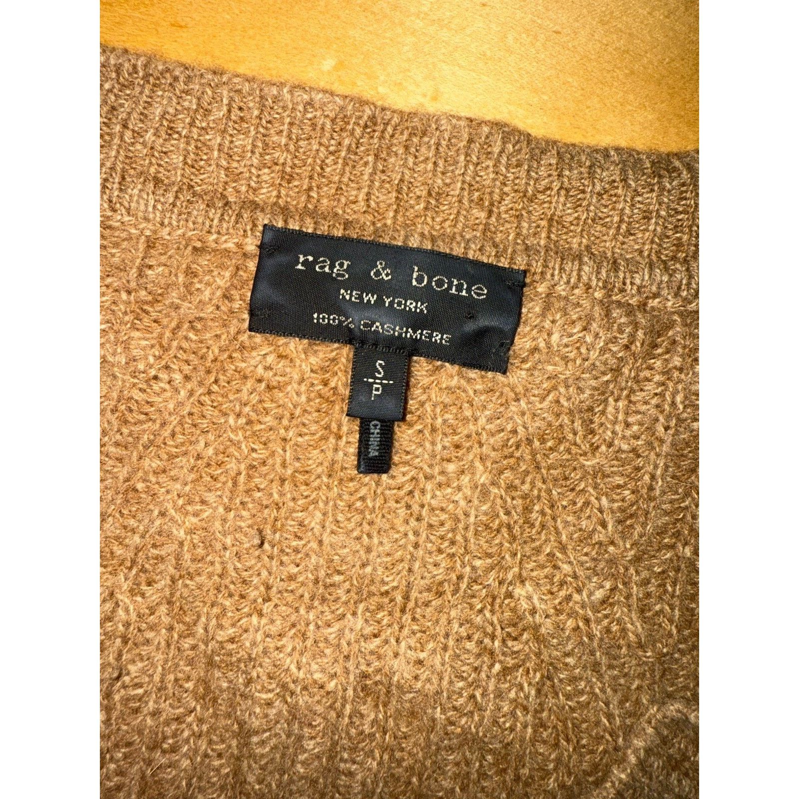 Rag & Bone Rag & Bone Brown Pierce Cashmere V-Neck Sweater Camel Small Size S / US 4 / IT 40 - 3 Thumbnail